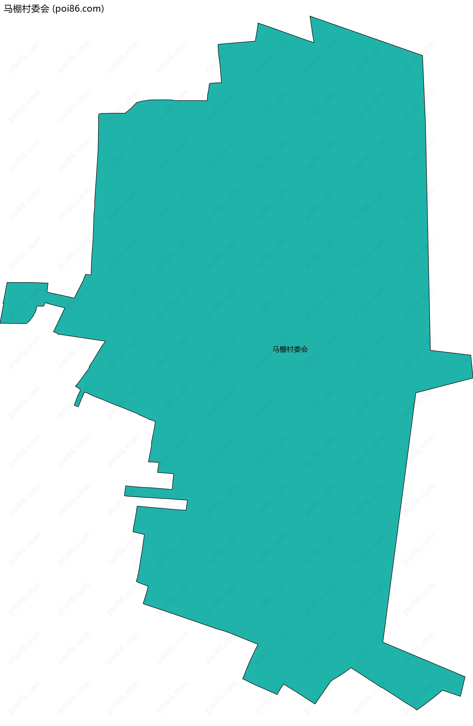 马棚村委会边界地图