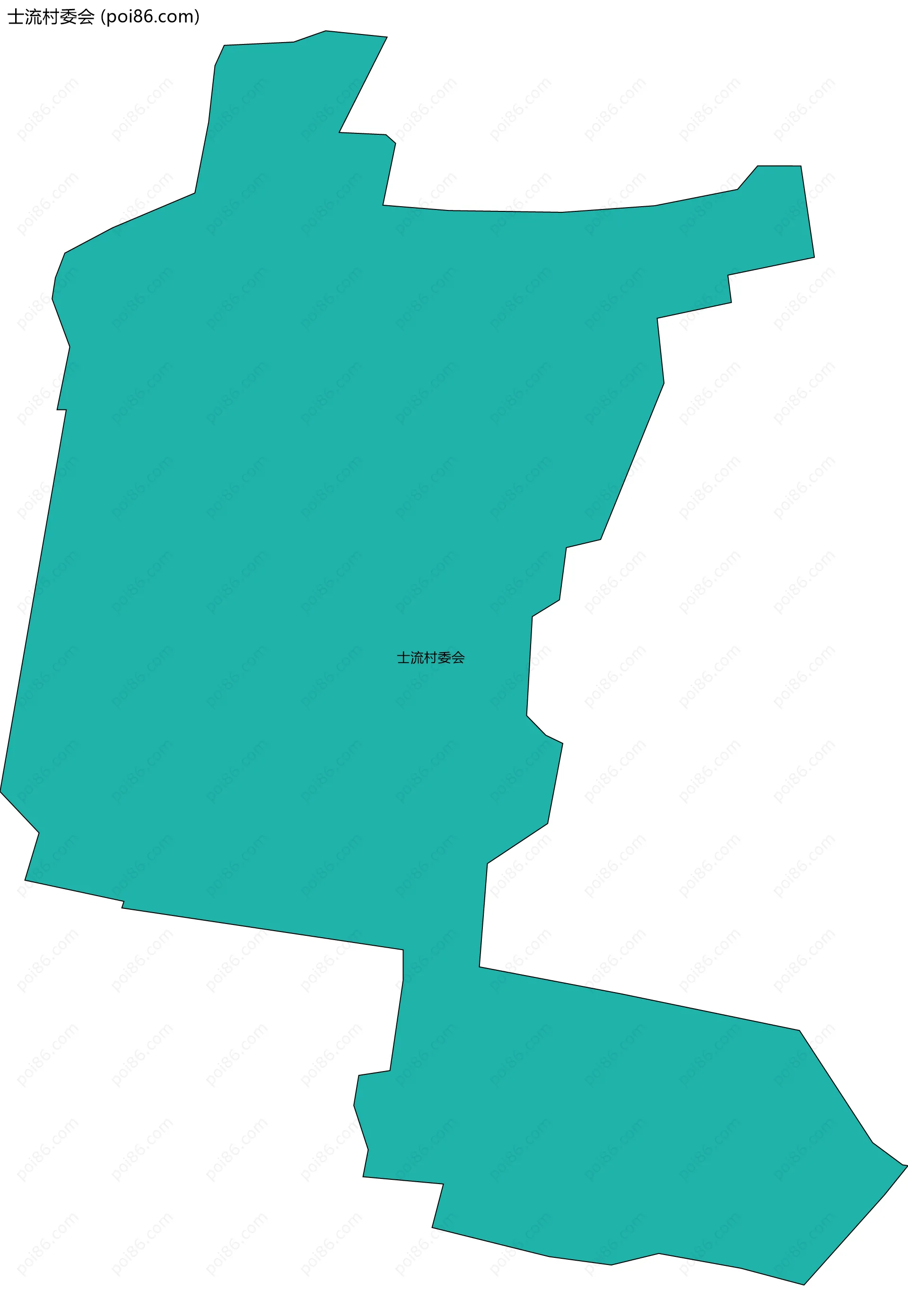 士流村委会边界地图