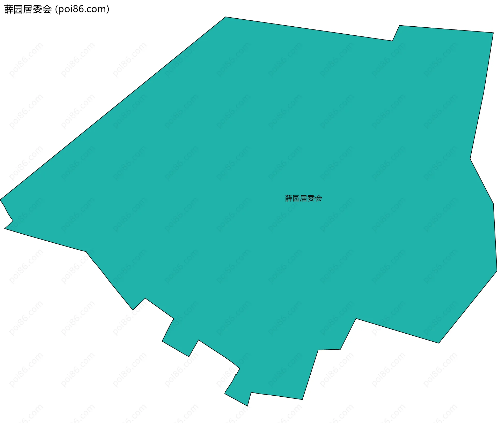 薛园居委会边界地图