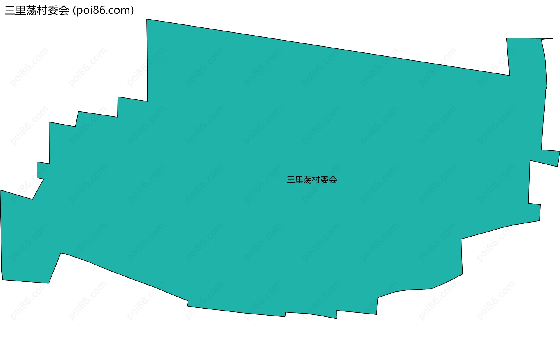 三里荡村委会边界地图