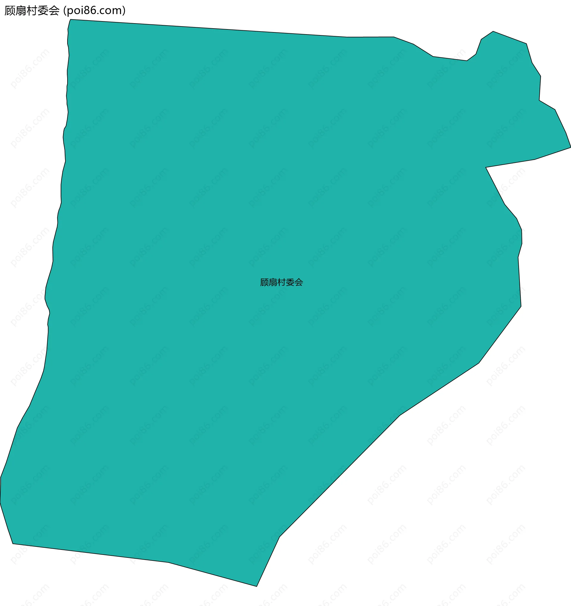 顾扇村委会边界地图