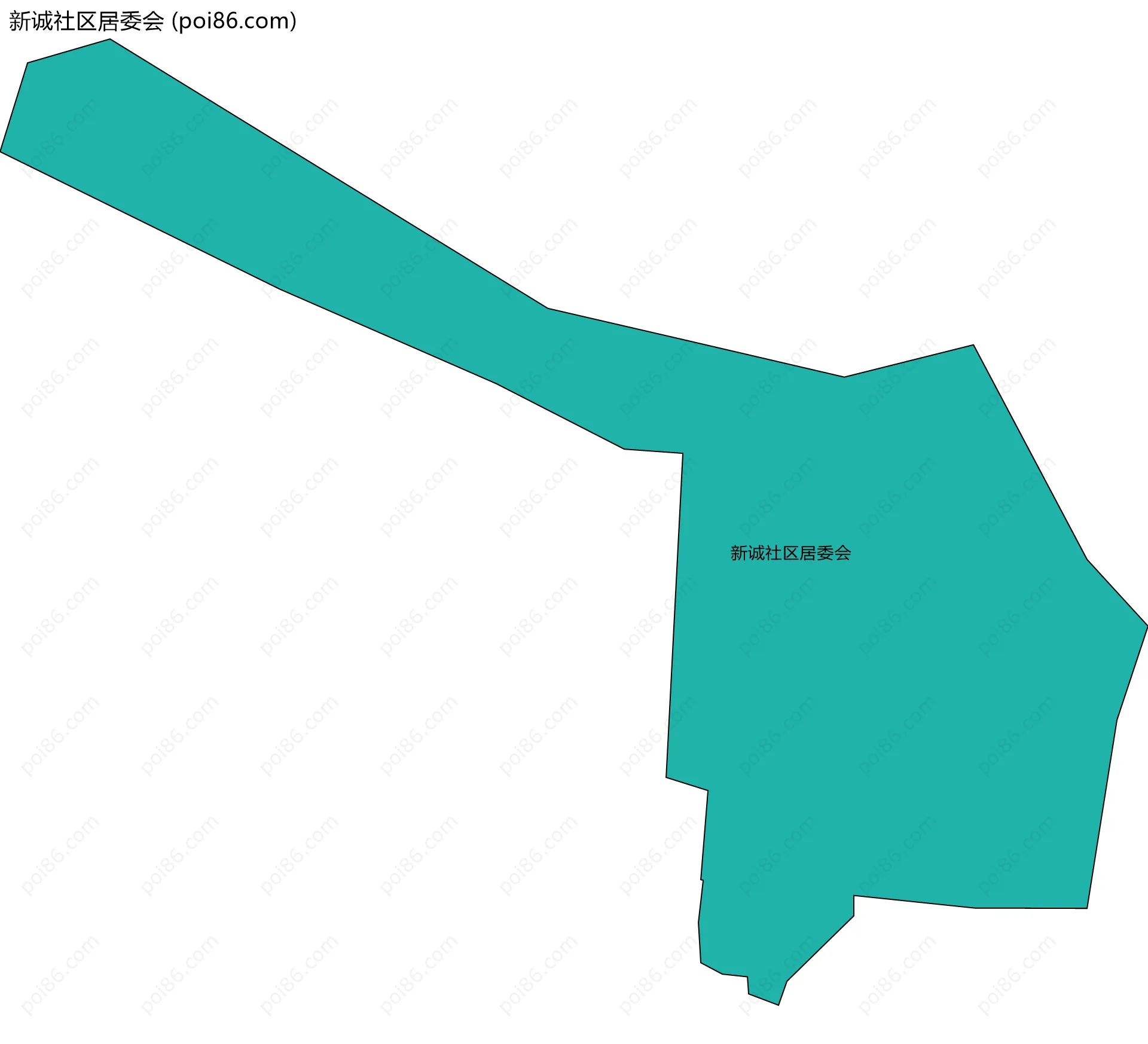 新诚社区居委会边界地图