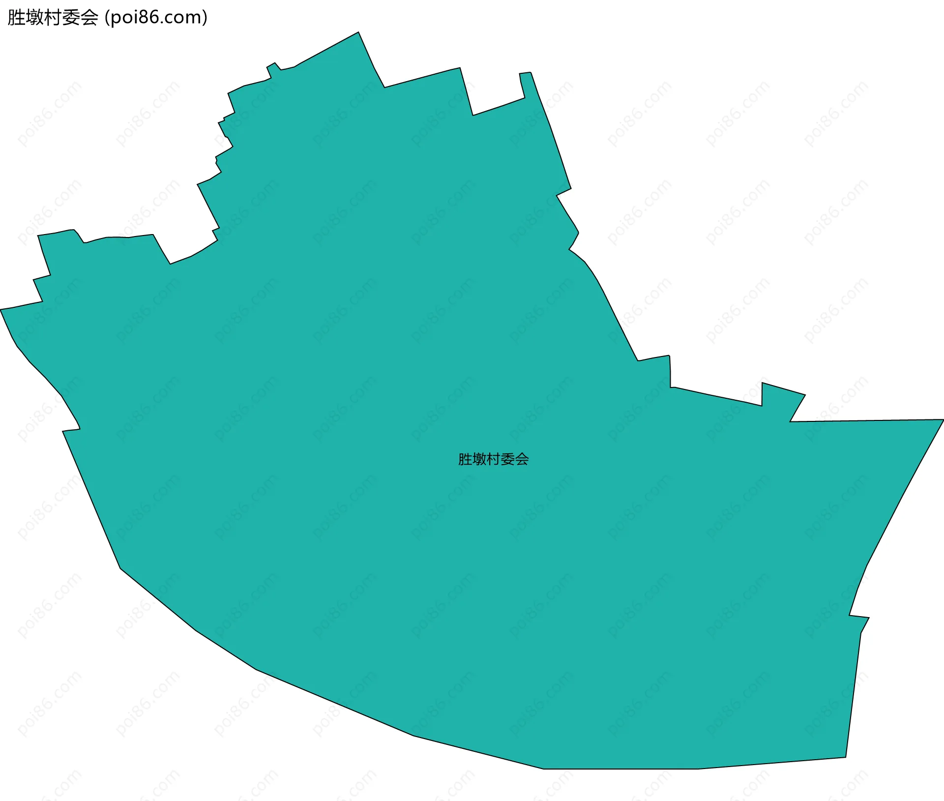 胜墩村委会边界地图
