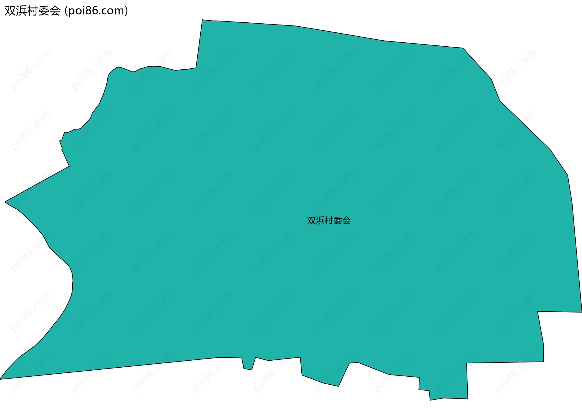 双浜村委会边界地图