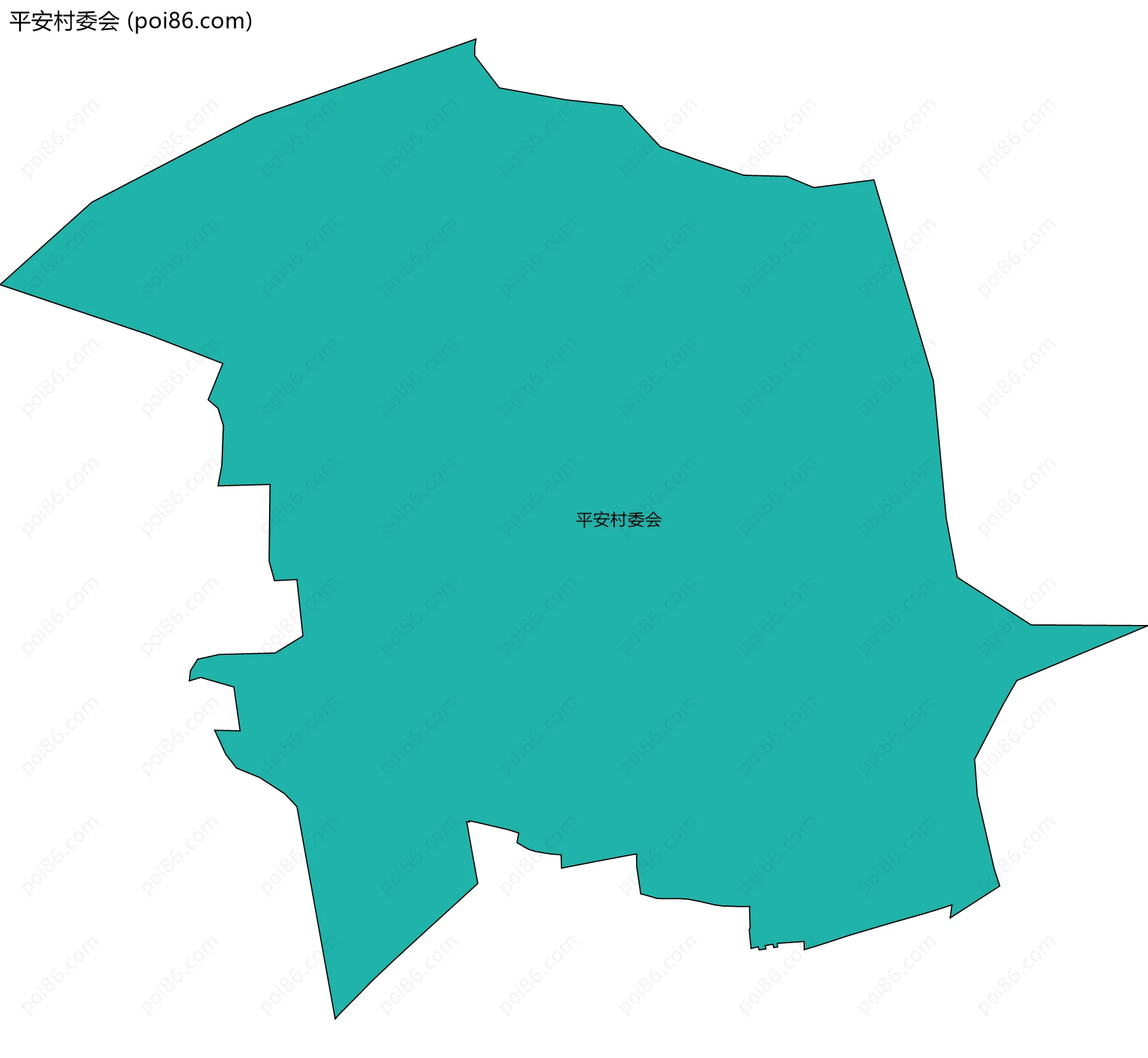 平安村委会边界地图