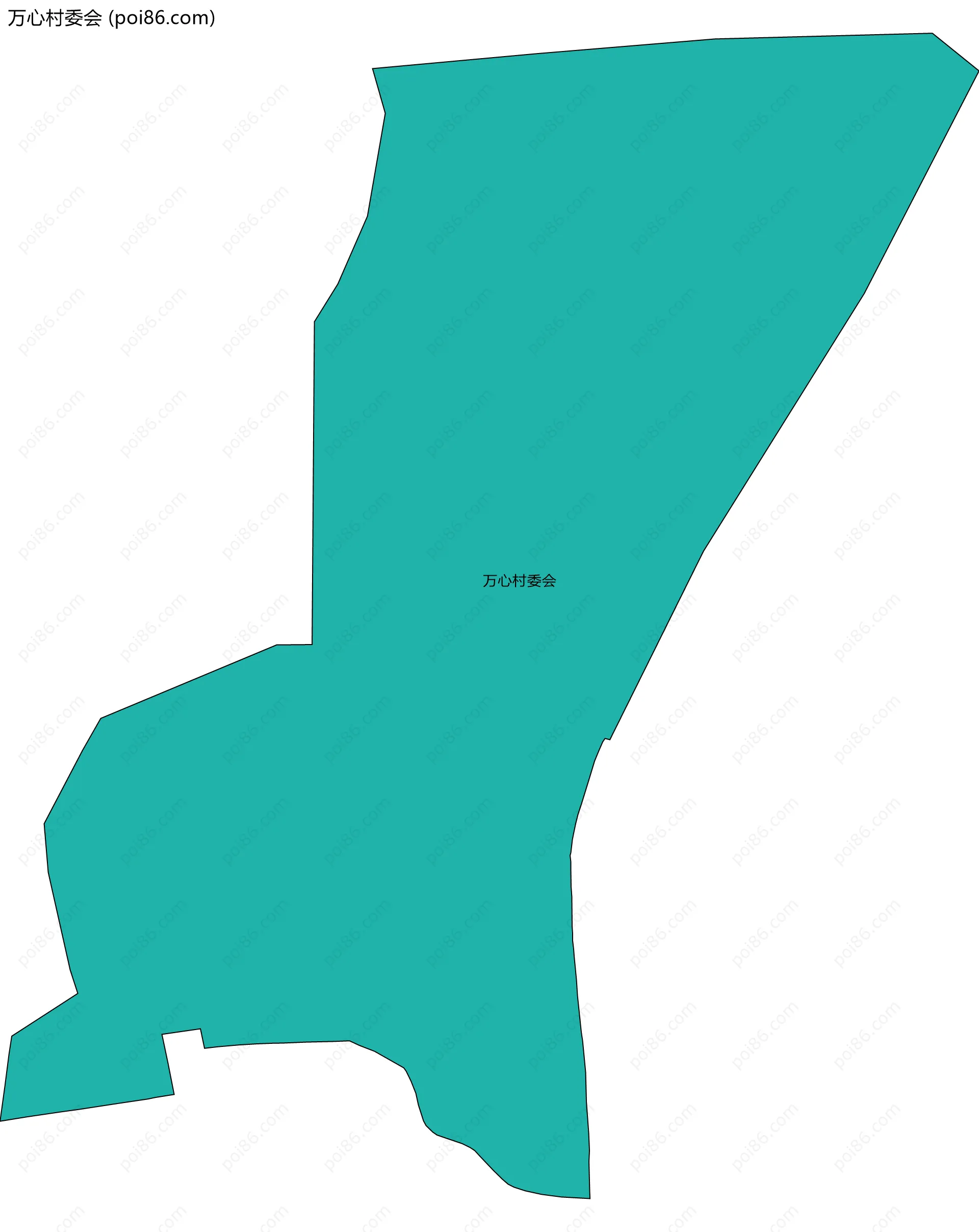 万心村委会边界地图