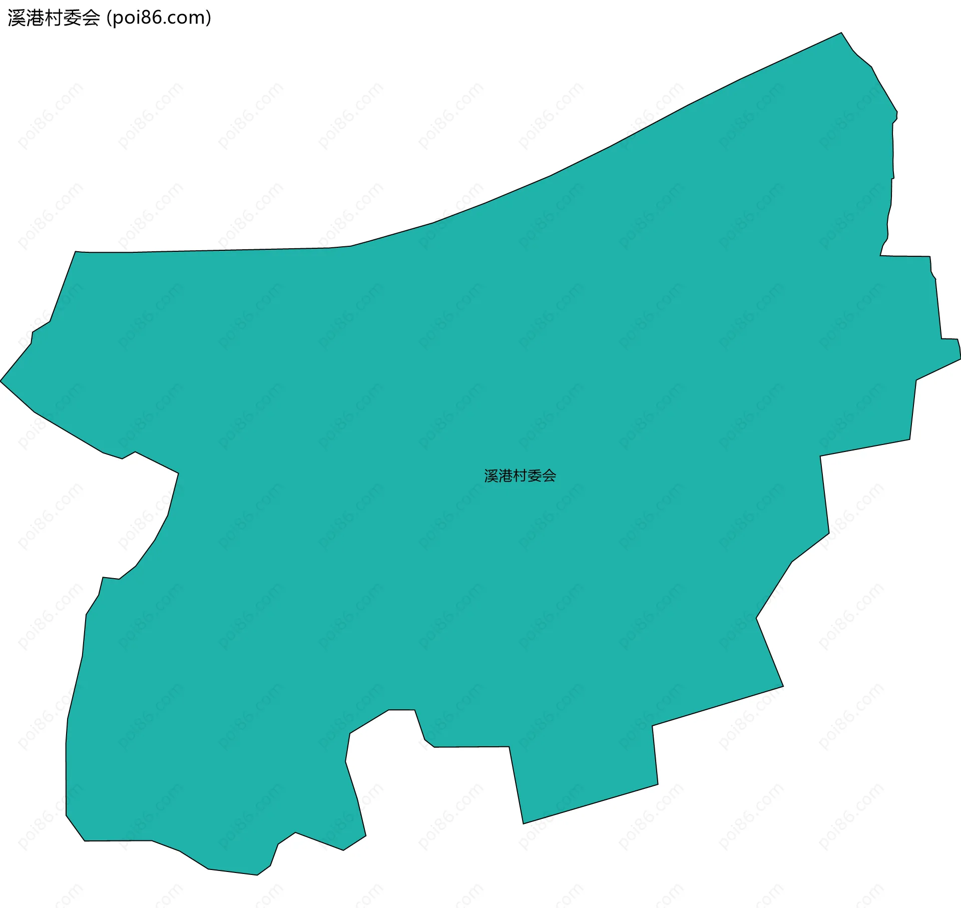 溪港村委会边界地图