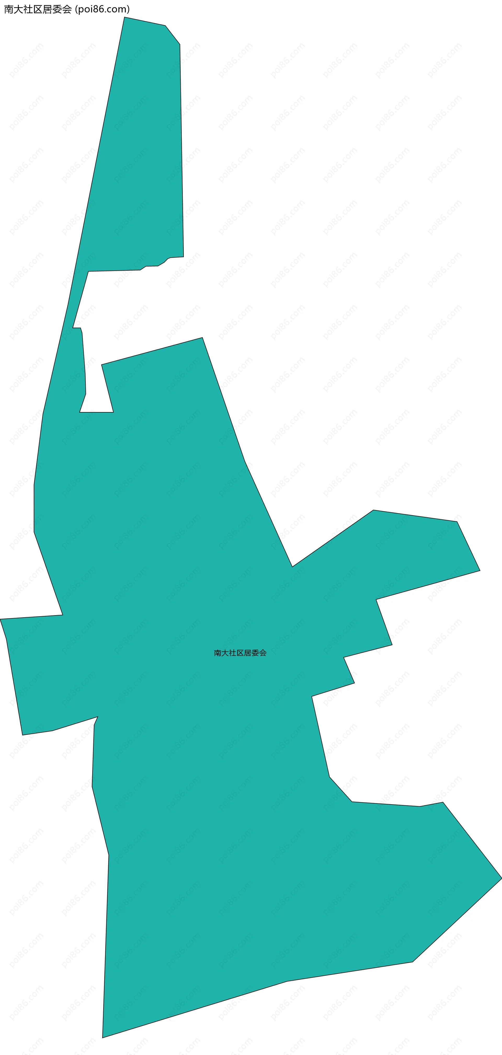 南大社区居委会边界地图
