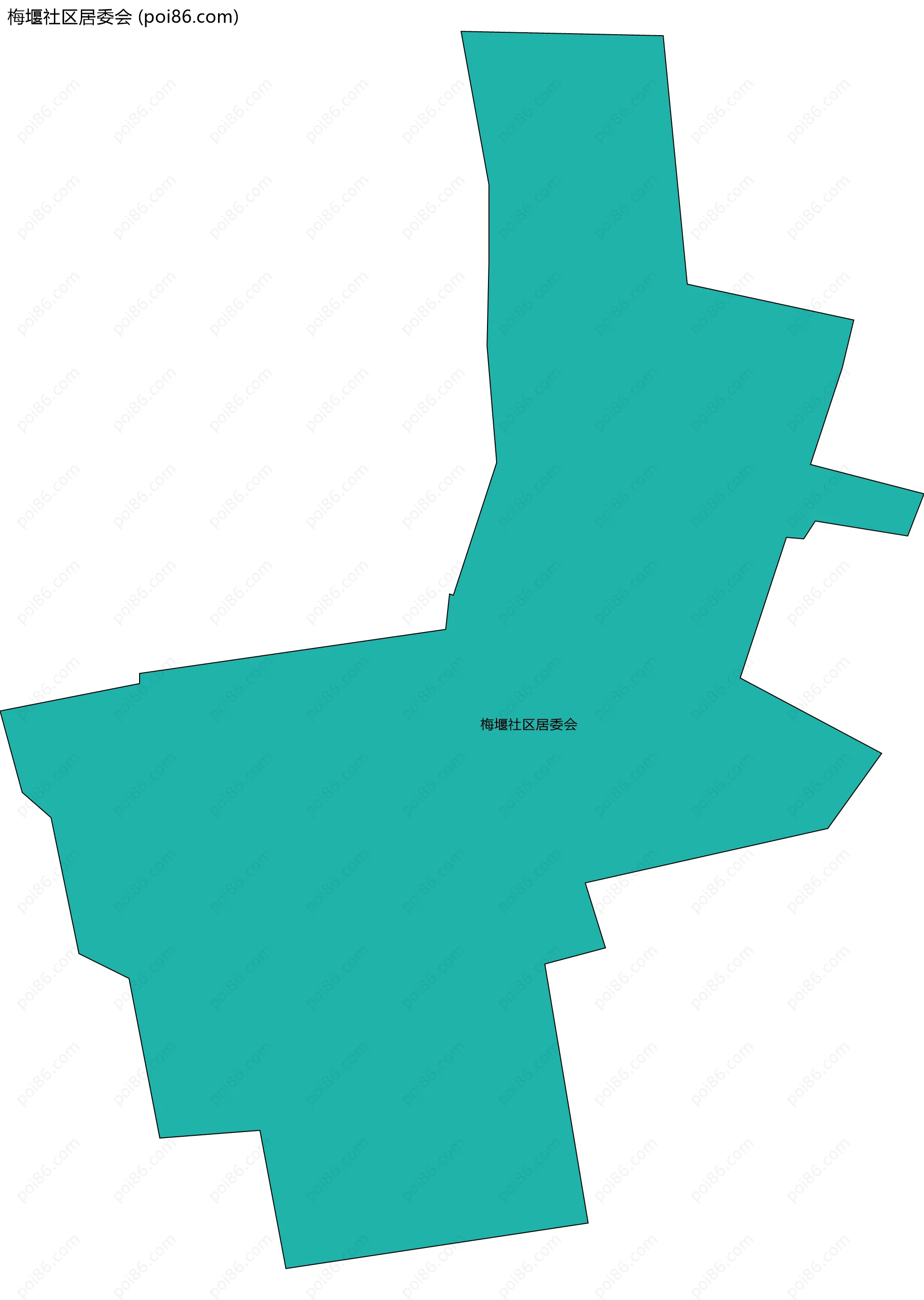 梅堰社区居委会边界地图