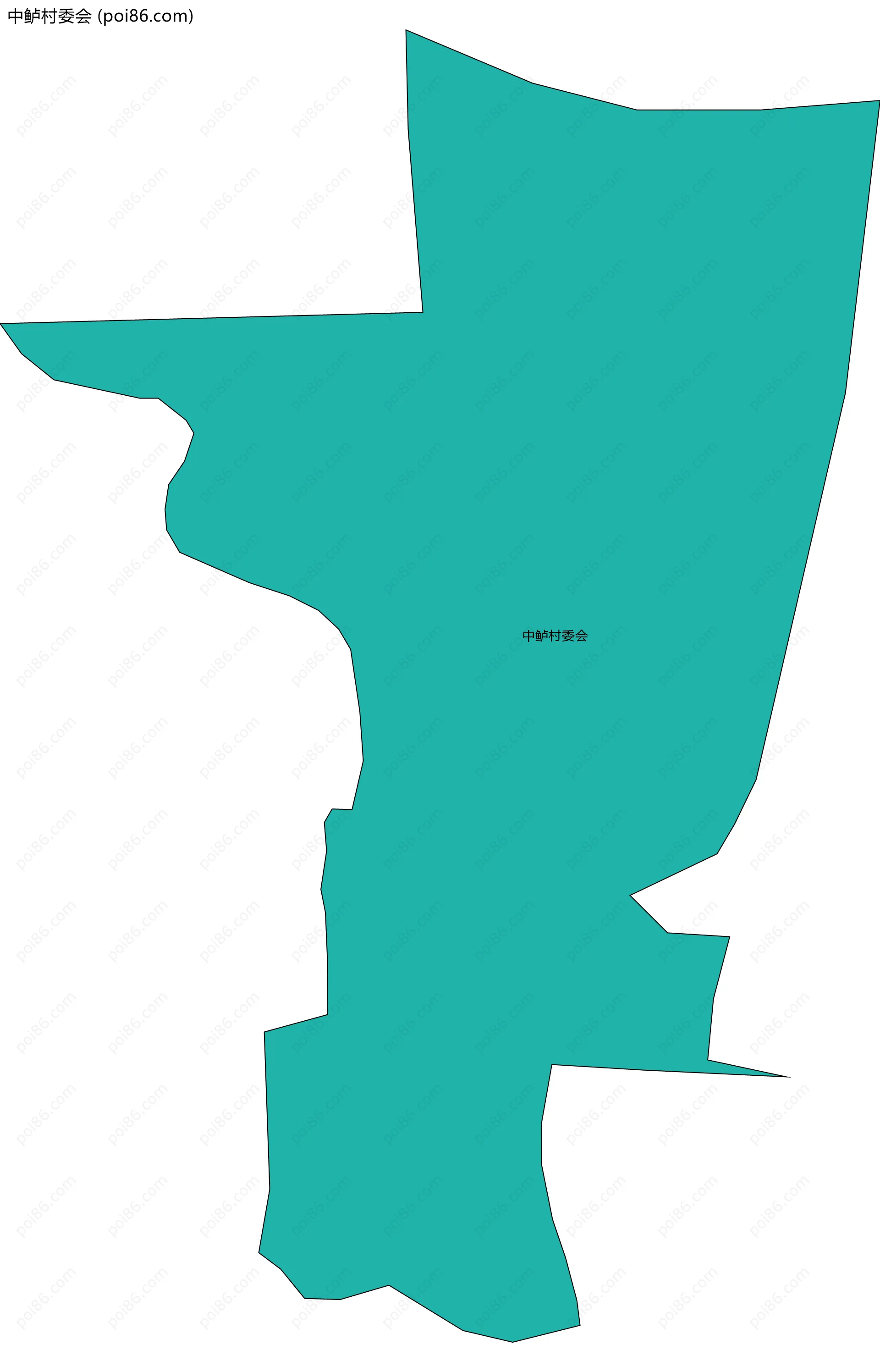 中鲈村委会边界地图