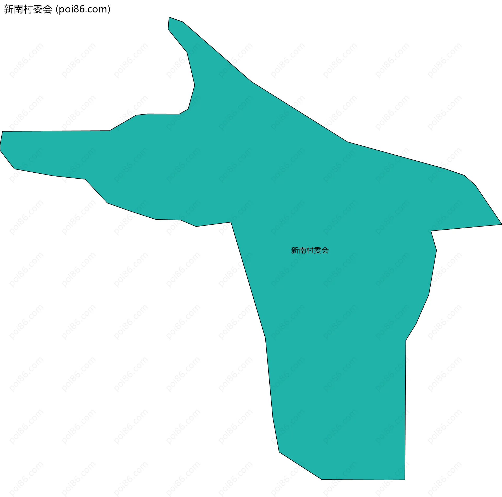 新南村委会边界地图