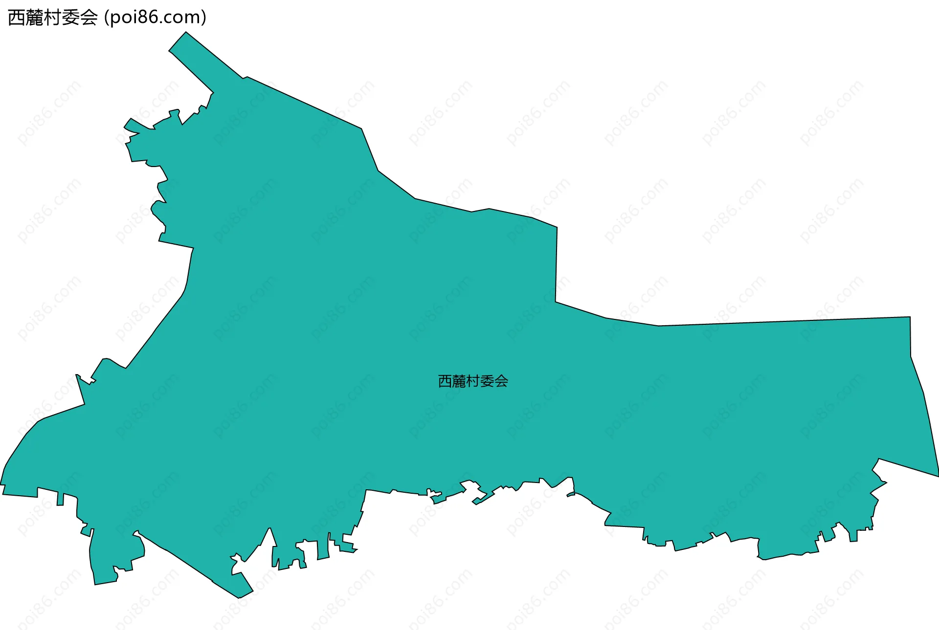 西麓村委会边界地图