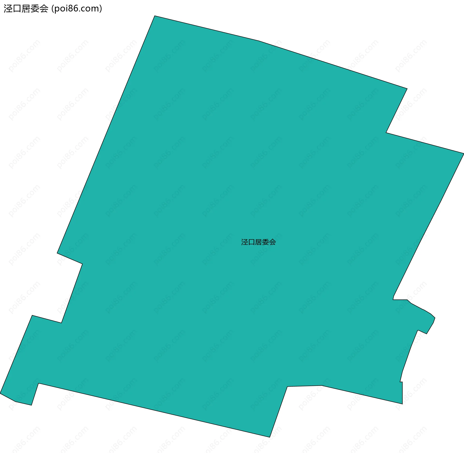 泾口居委会边界地图