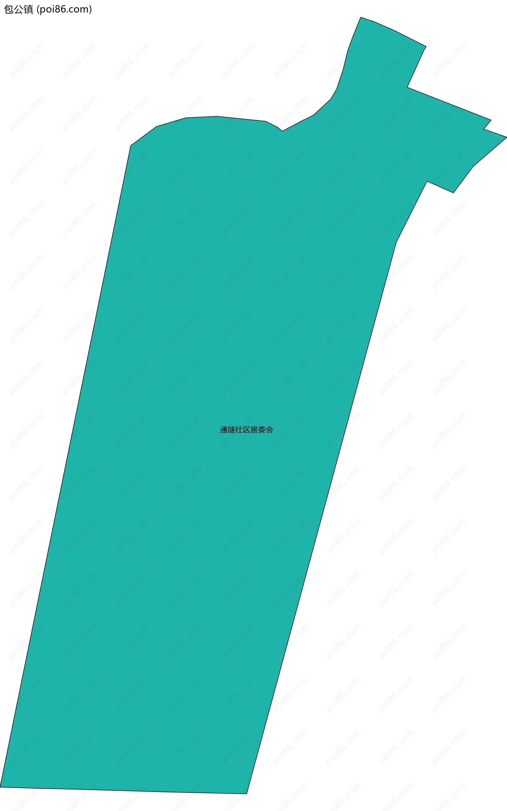 包公镇边界地图(五级行政区划)