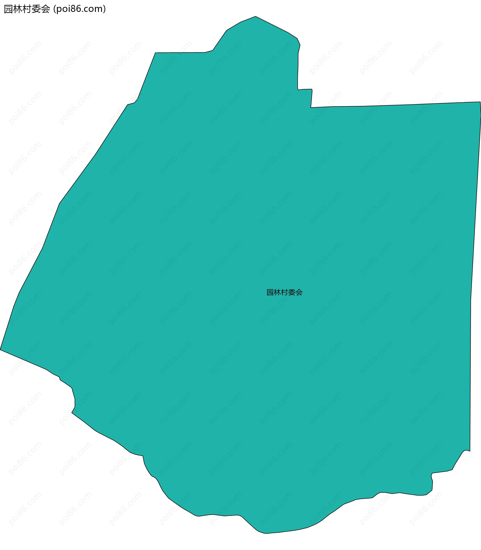园林村委会边界地图