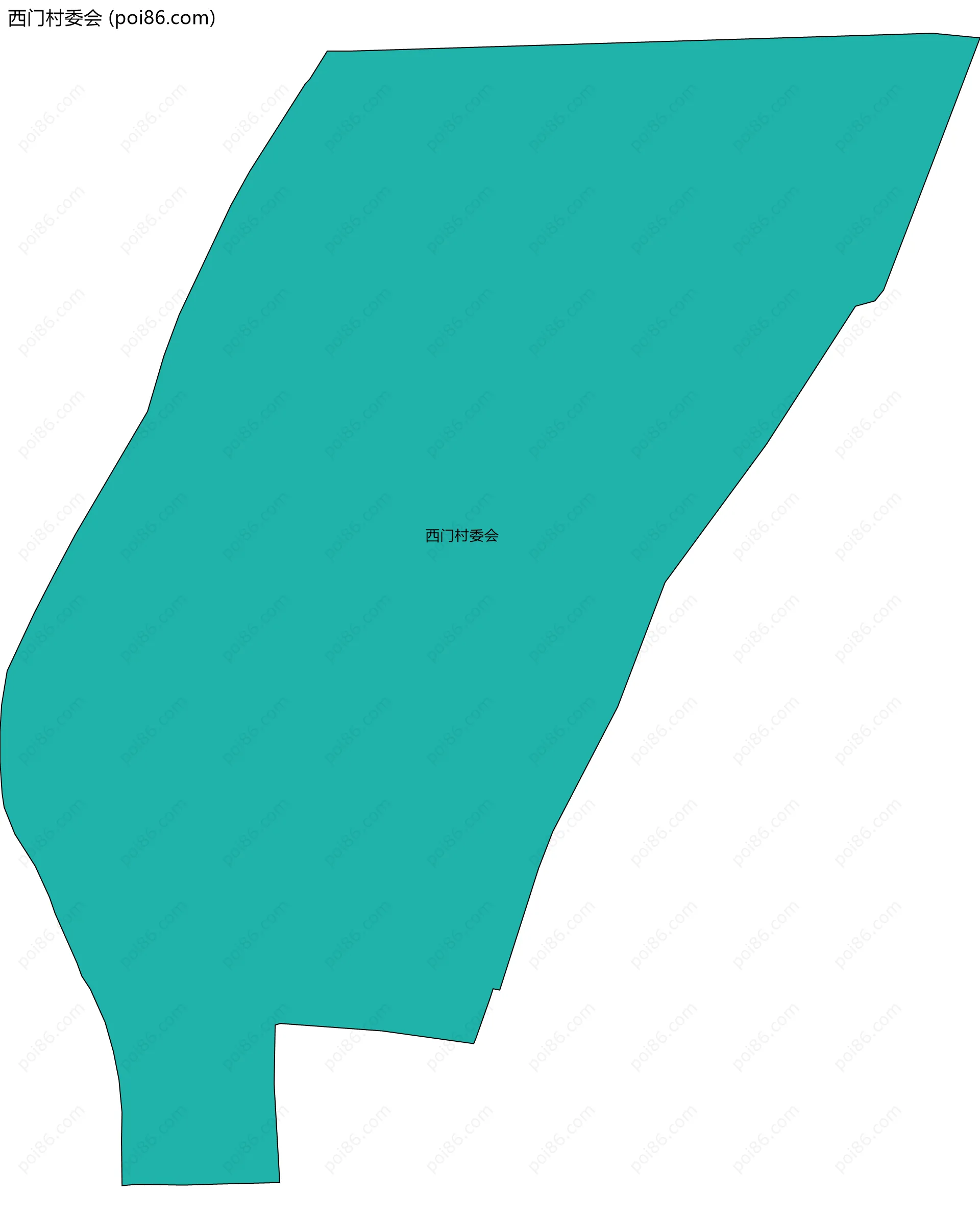 西门村委会边界地图