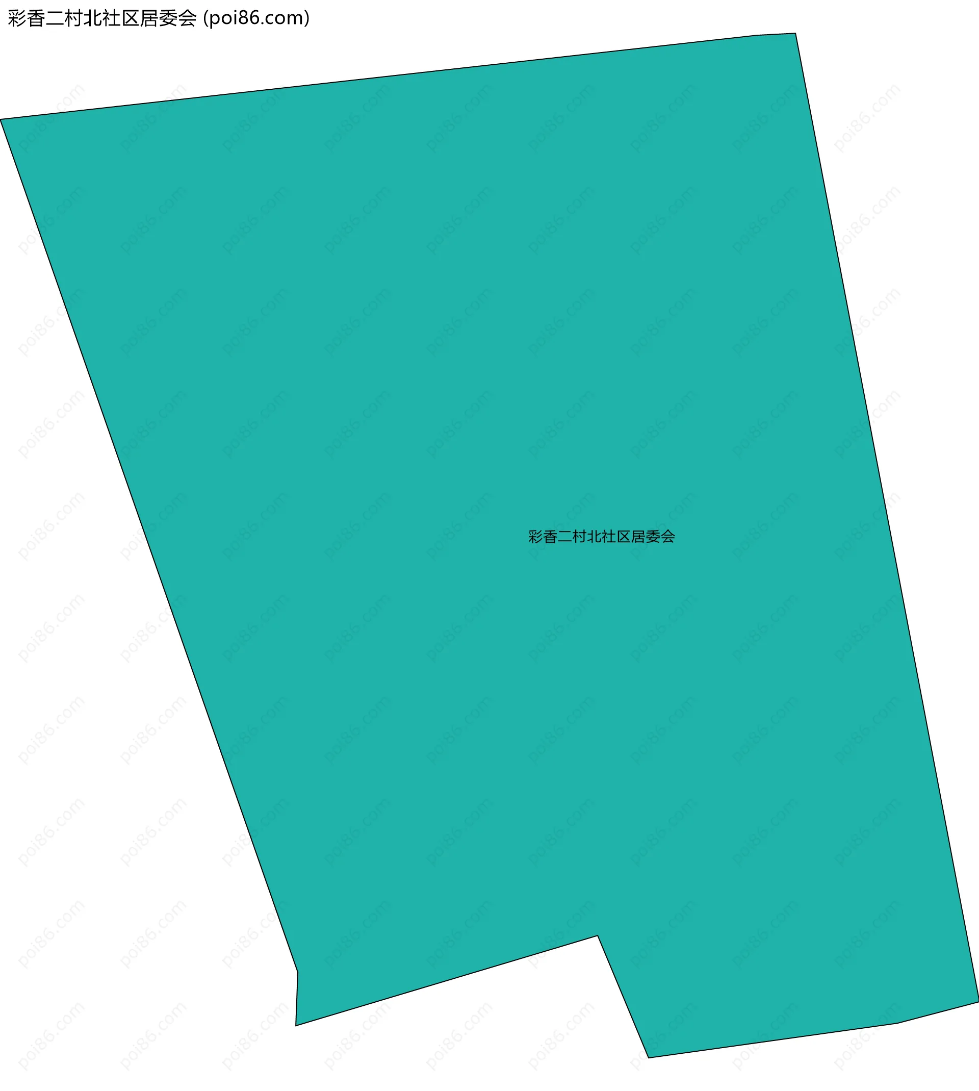 彩香二村北社区居委会边界地图