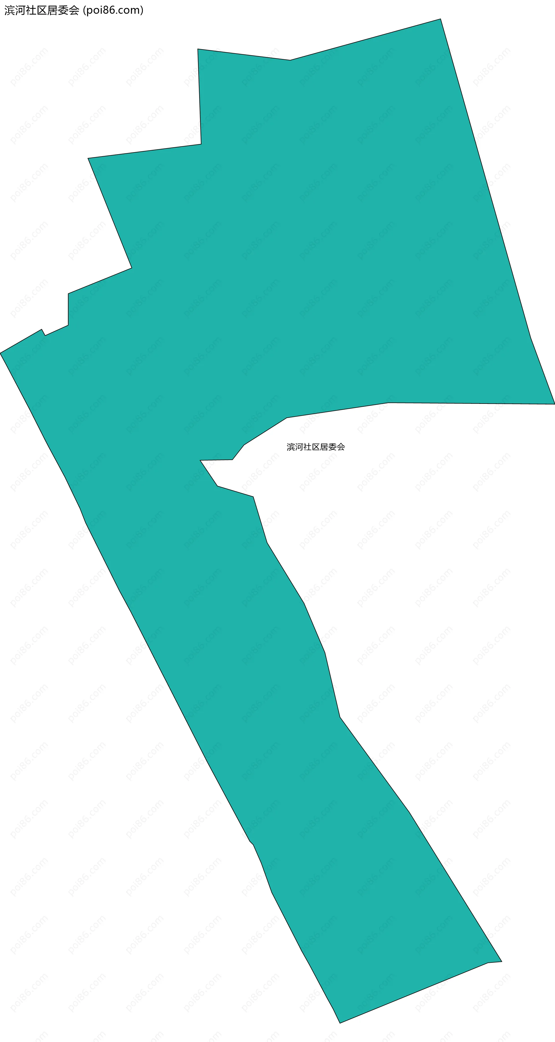 滨河社区居委会边界地图