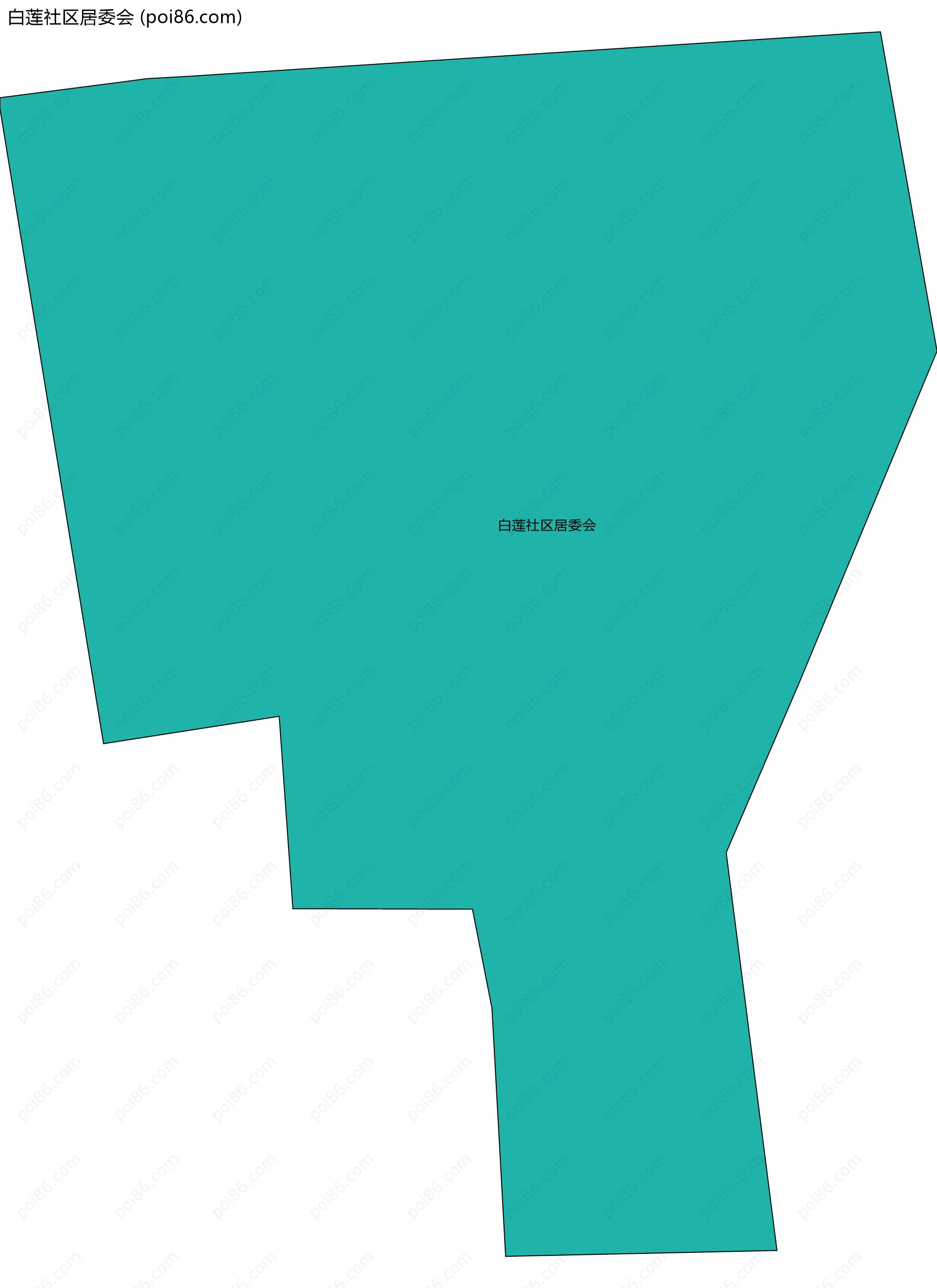 白莲社区居委会边界地图