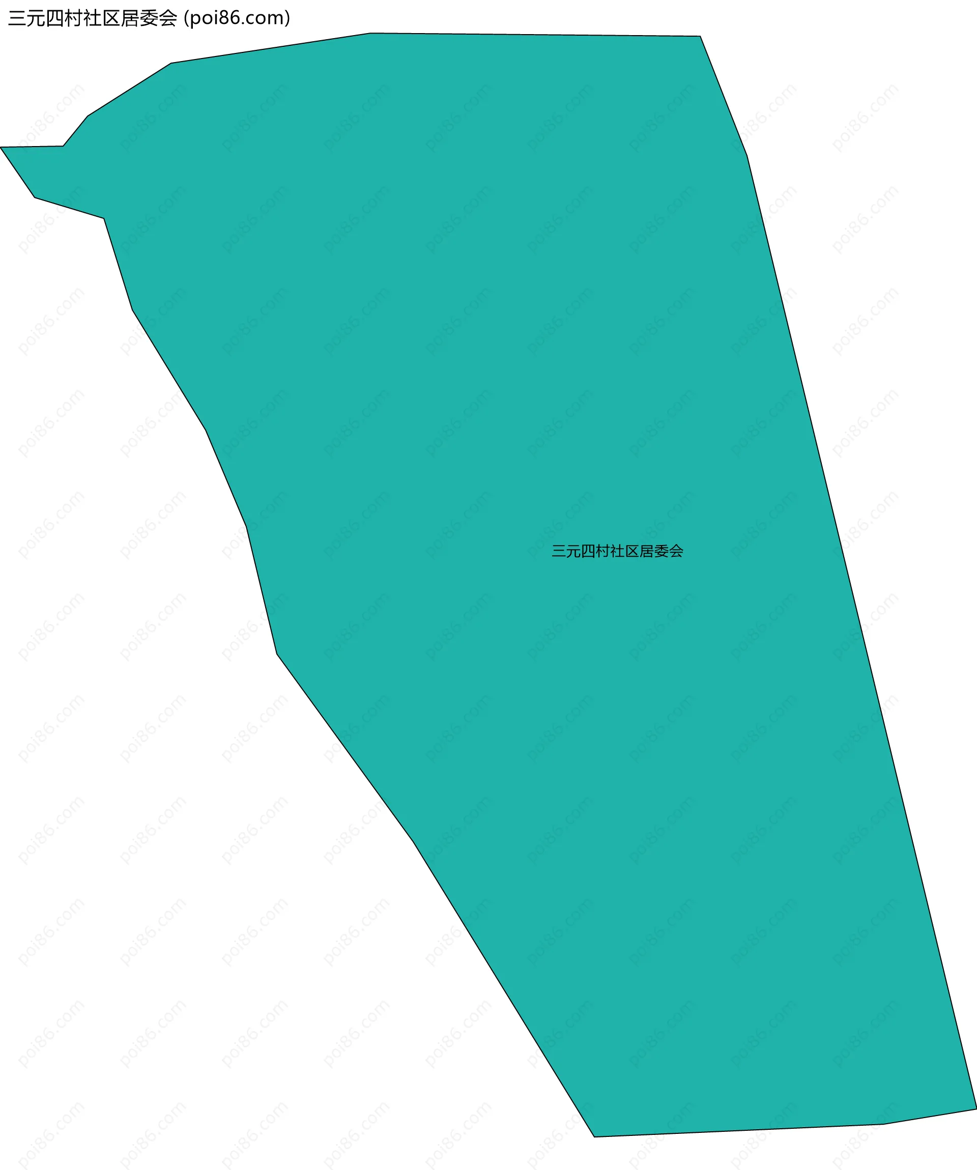 三元四村社区居委会边界地图