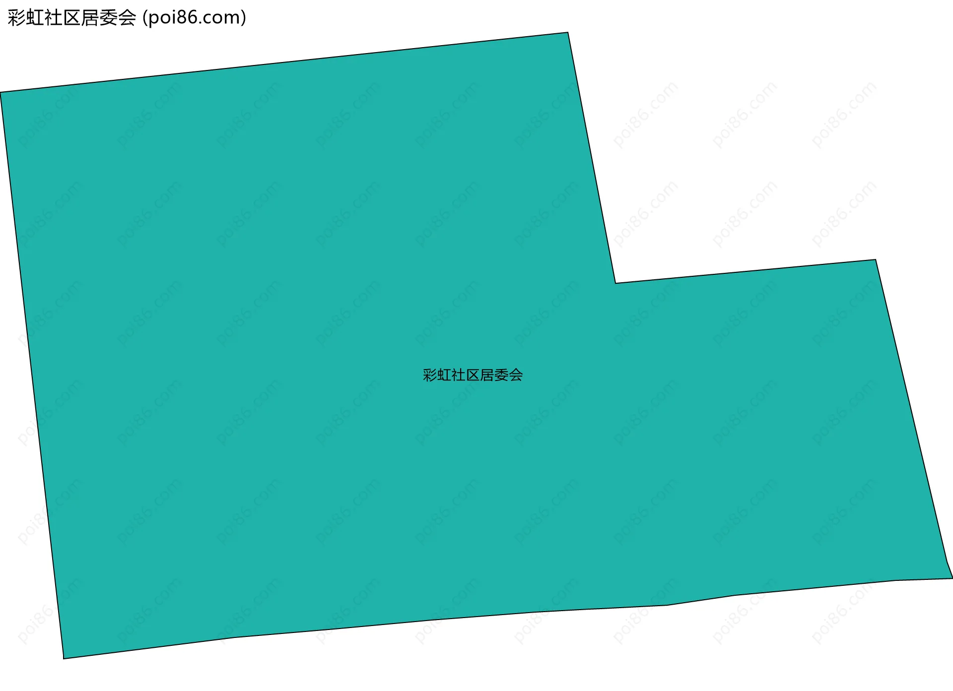 彩虹社区居委会边界地图
