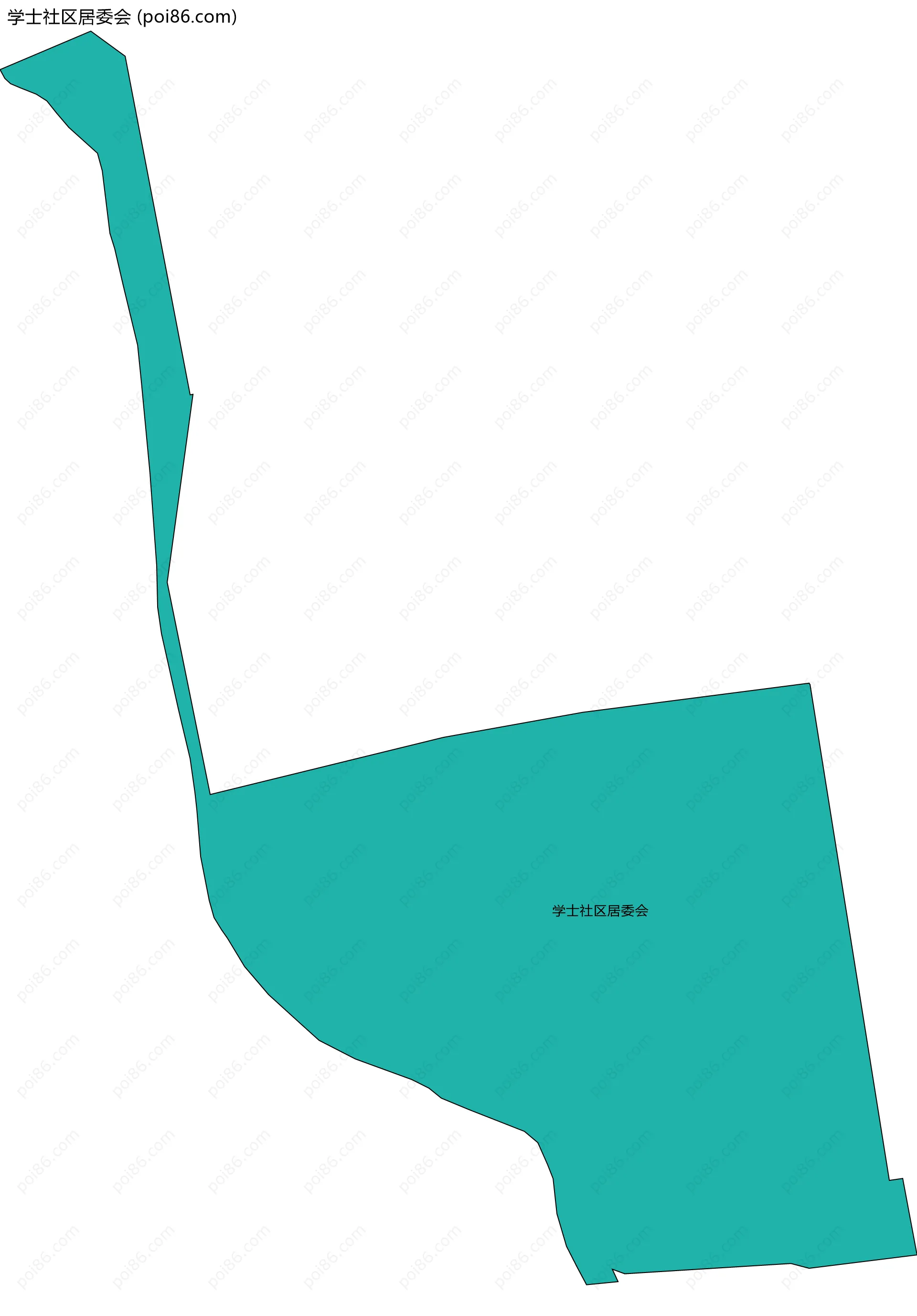 学士社区居委会边界地图