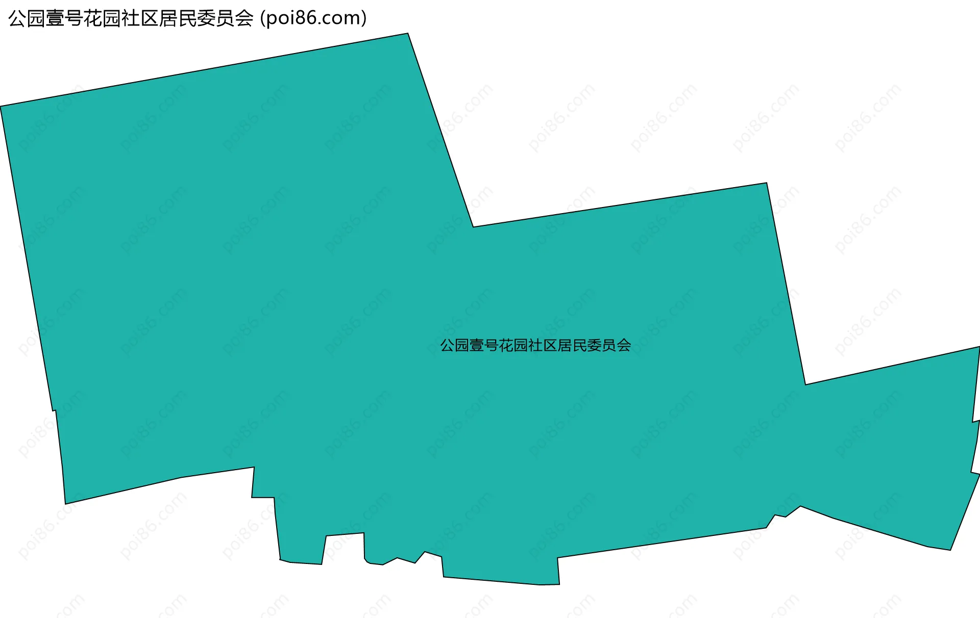 公园壹号花园社区居民委员会边界地图