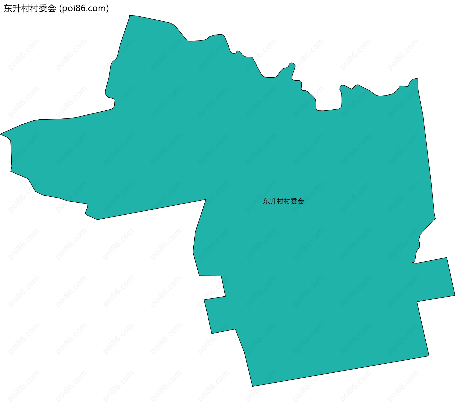东升村村委会边界地图