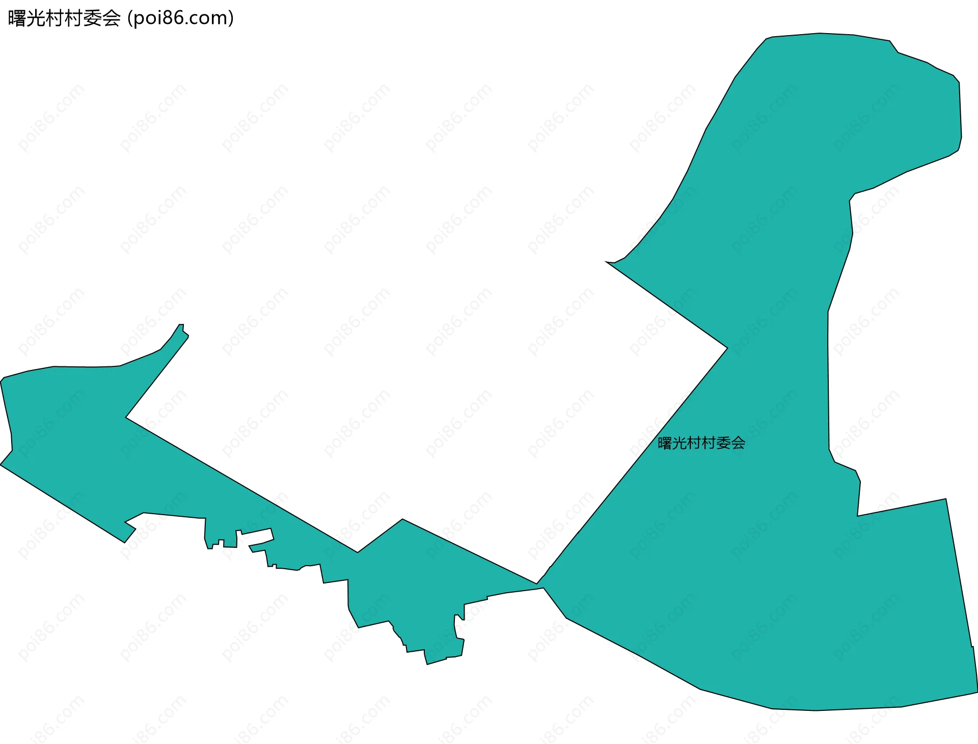 曙光村村委会边界地图