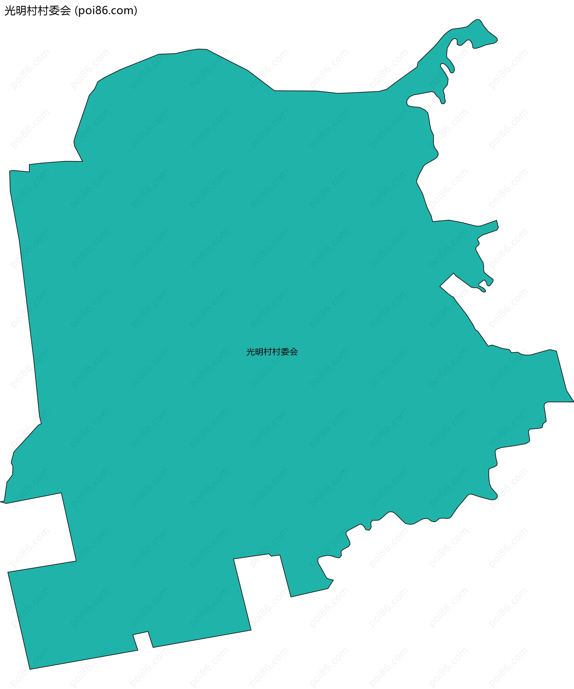 光明村村委会边界地图