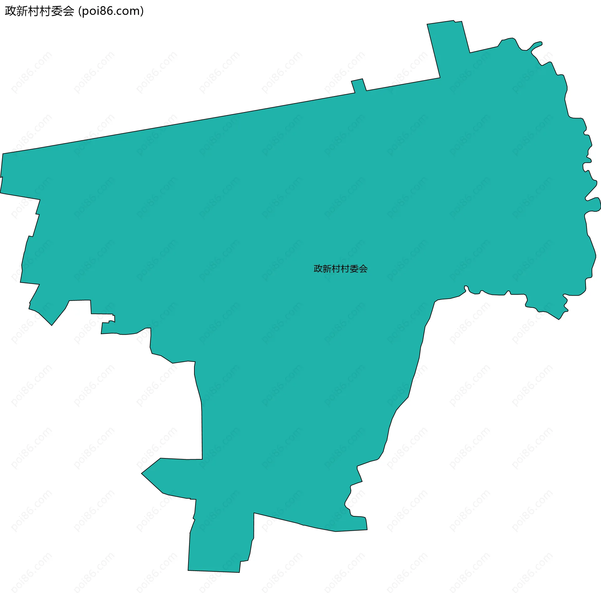 政新村村委会边界地图