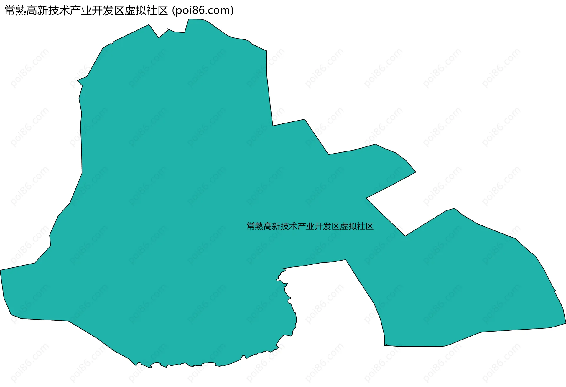 常熟高新技术产业开发区虚拟社区边界地图