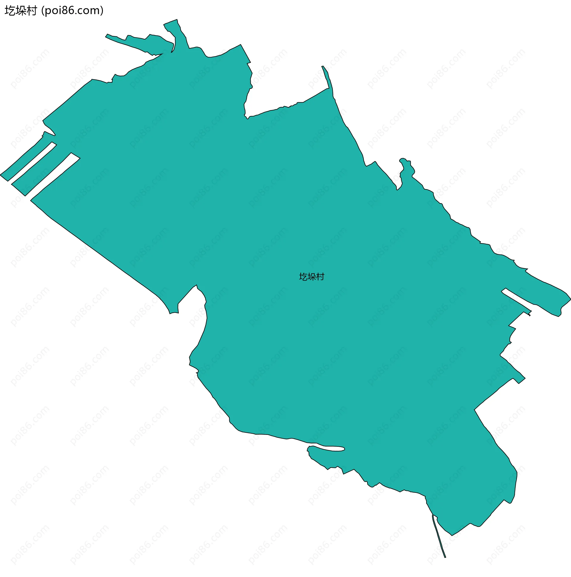 圪垛村边界地图