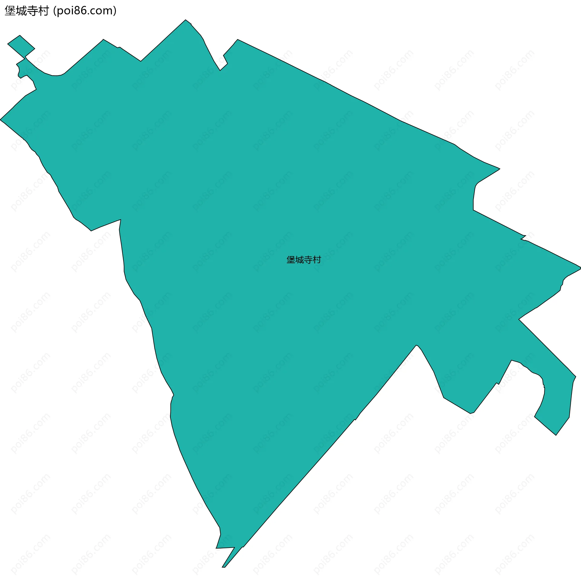 堡城寺村边界地图