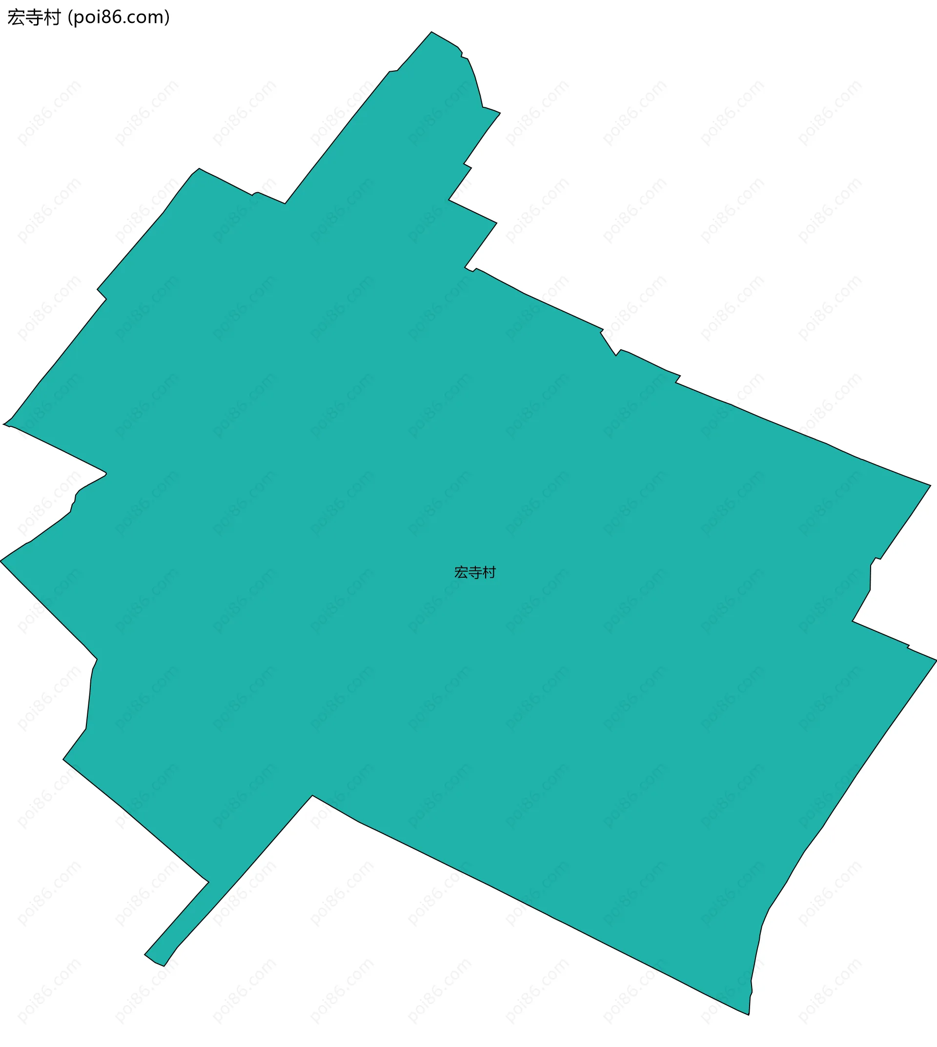 宏寺村边界地图