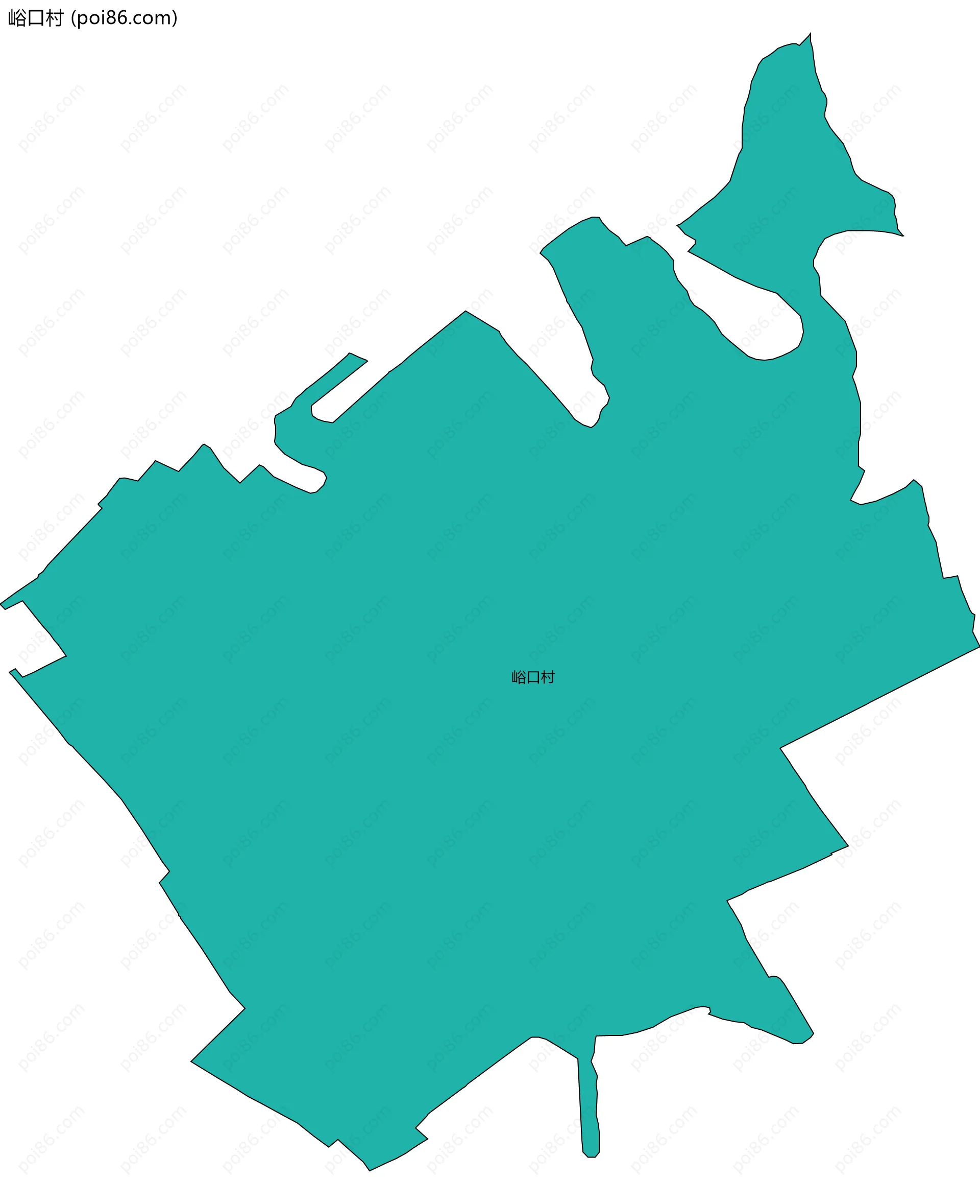 峪口村边界地图