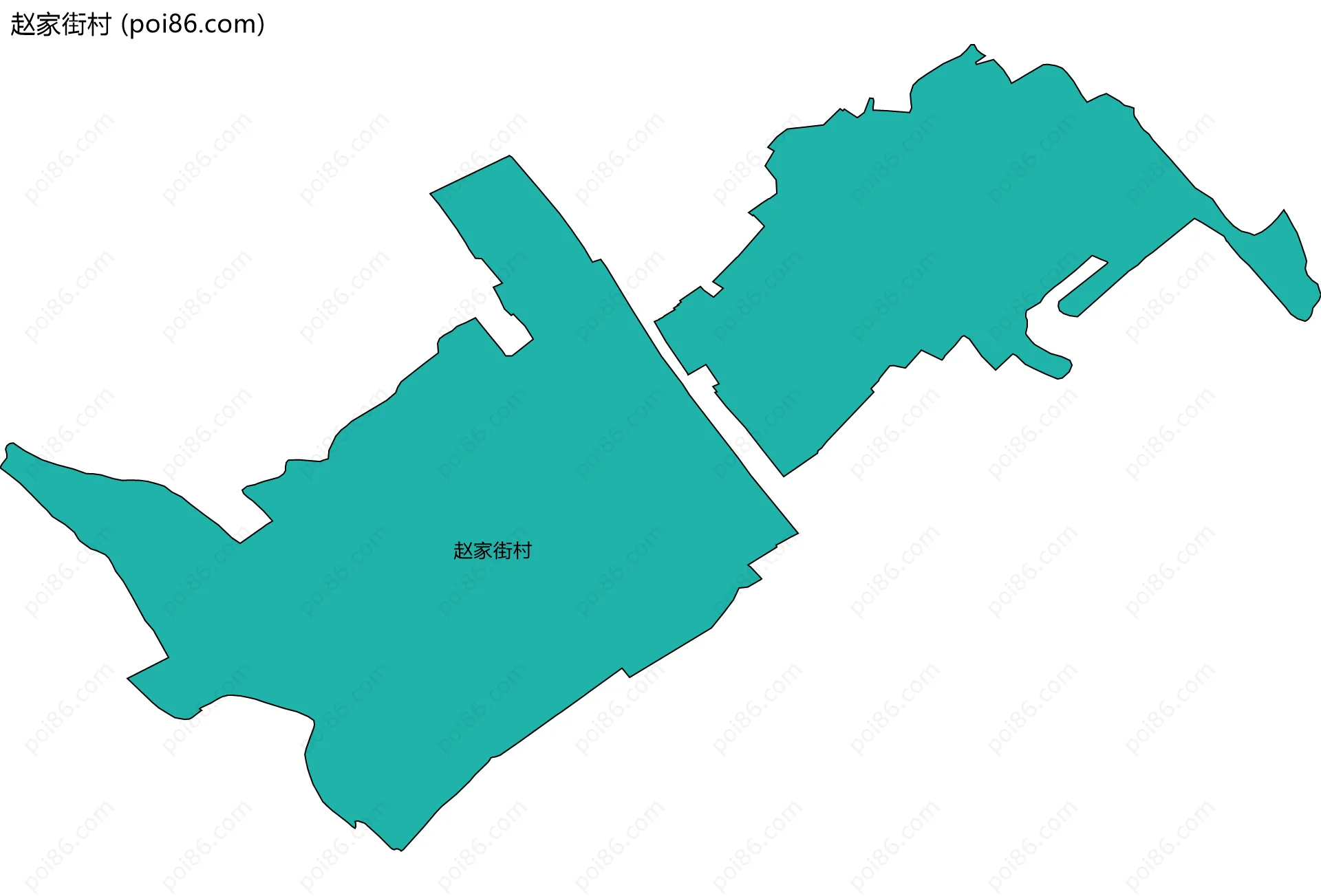 赵家街村边界地图