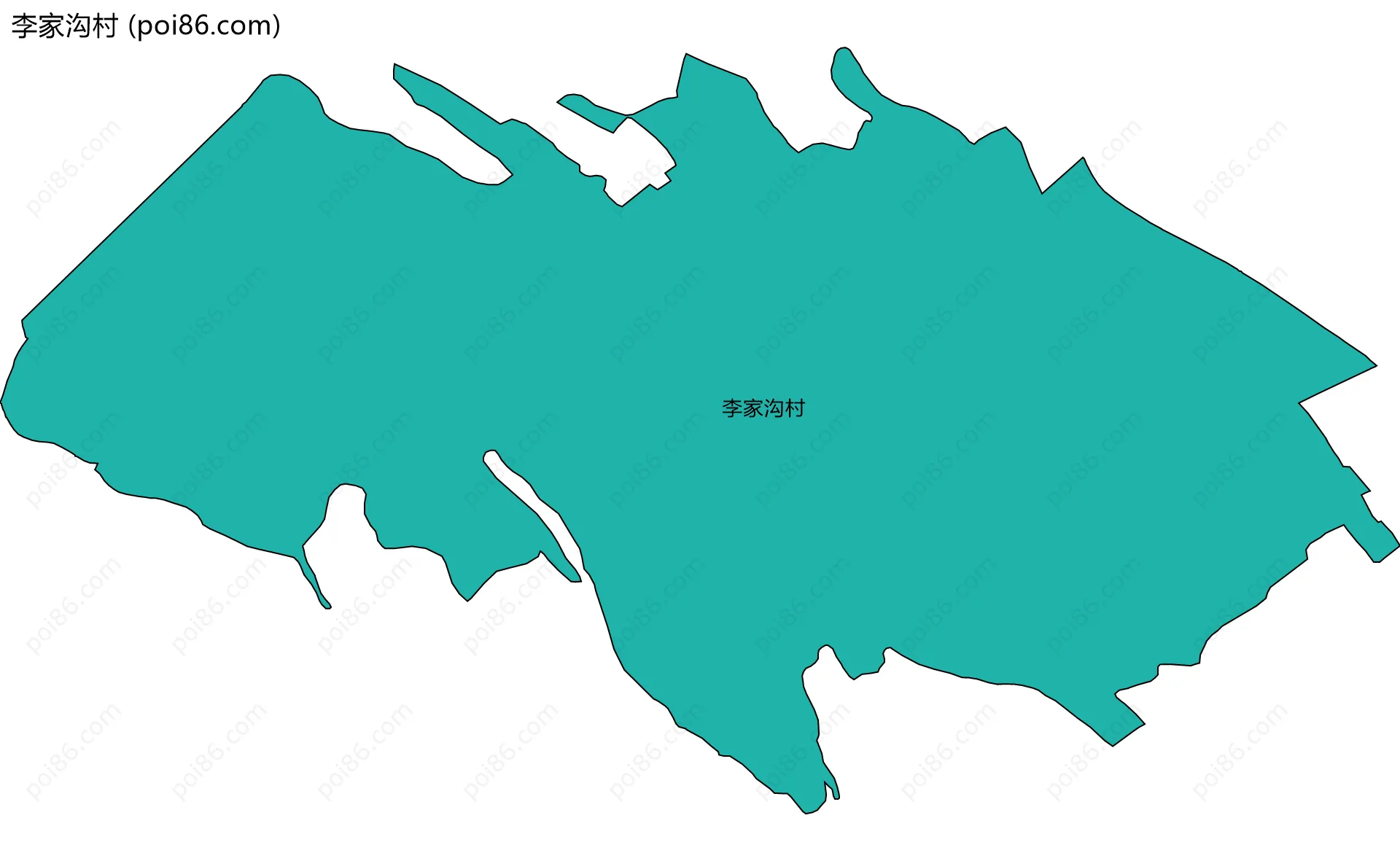 李家沟村边界地图