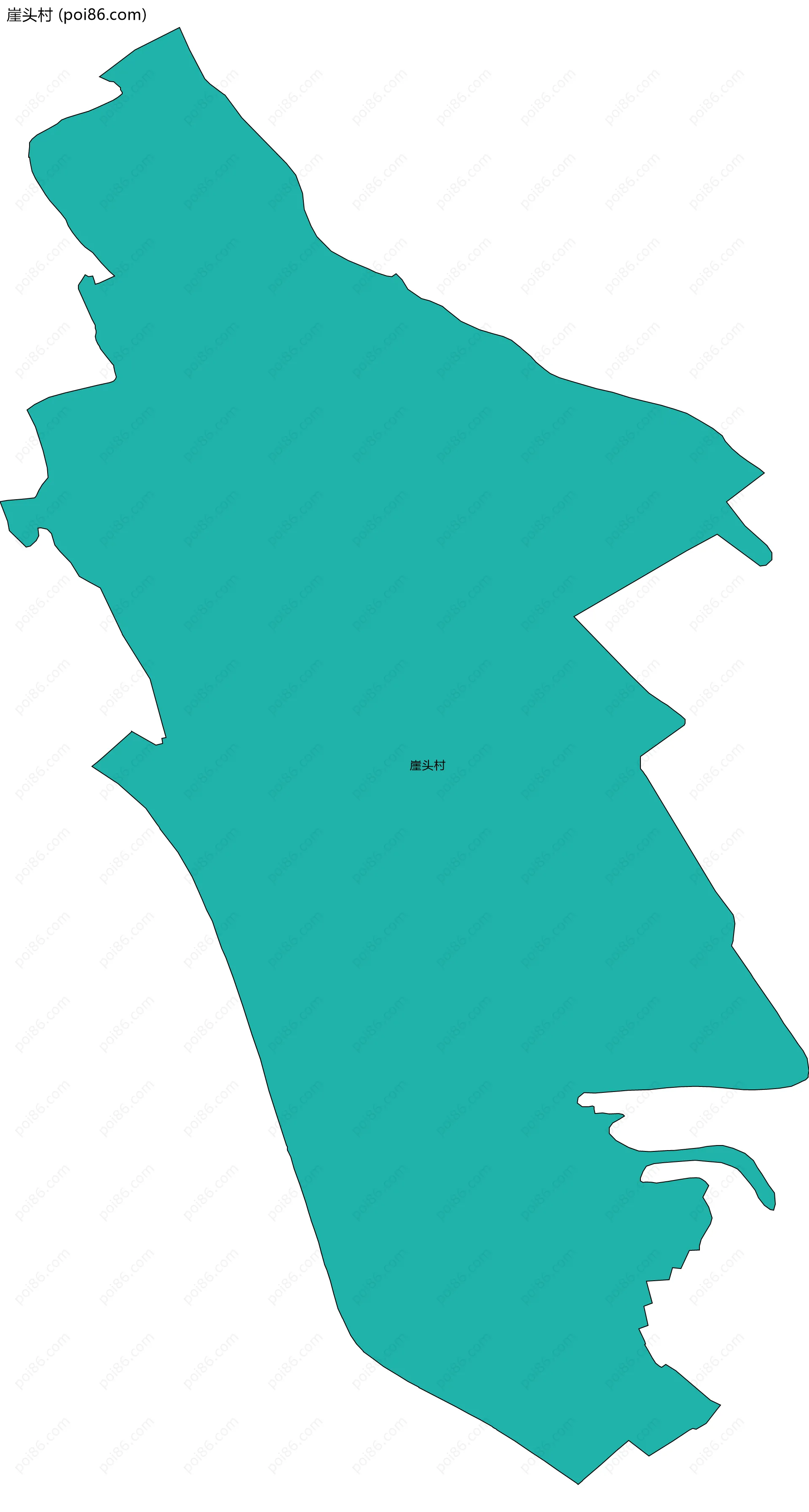 崖头村边界地图