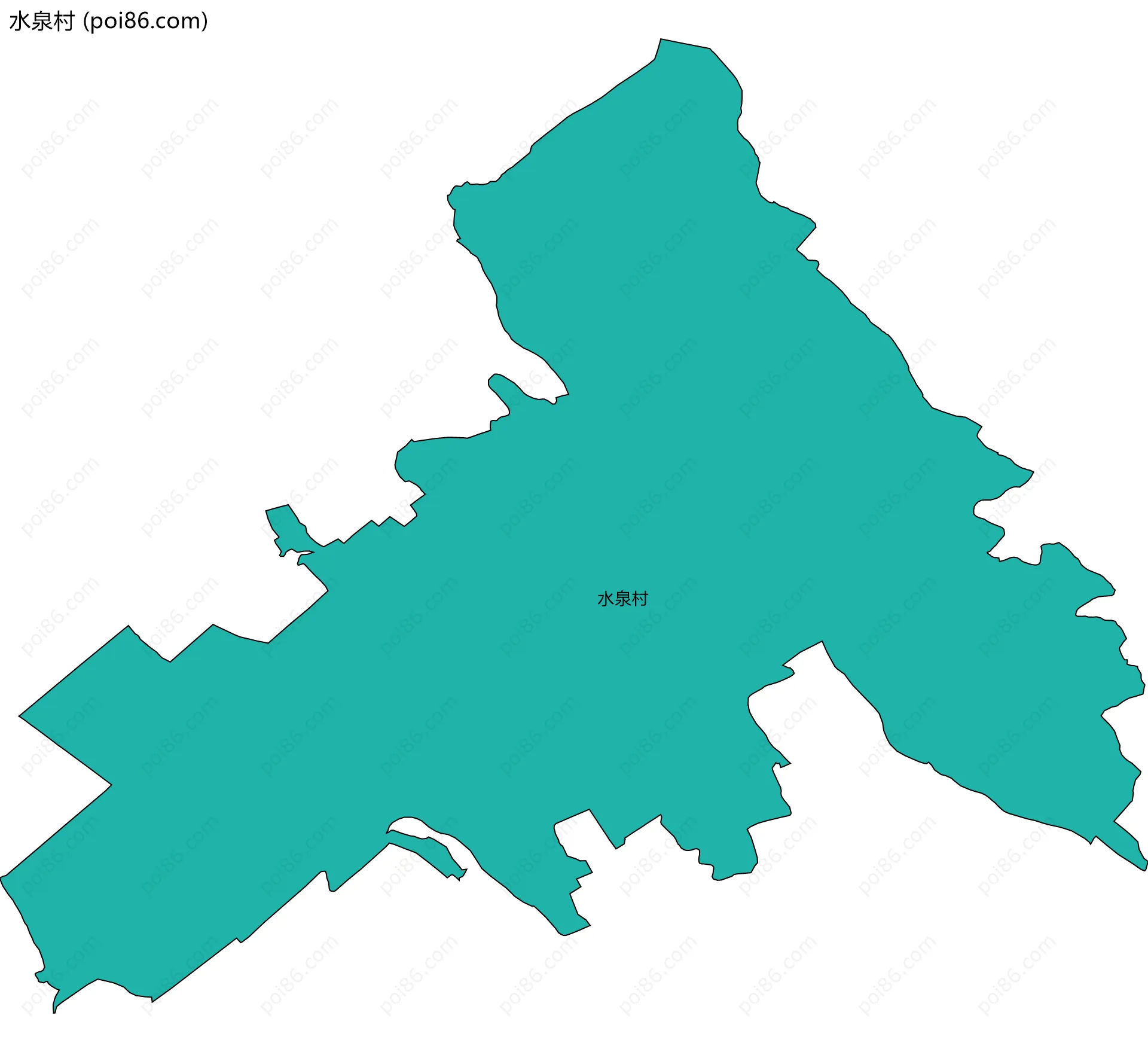 水泉村边界地图