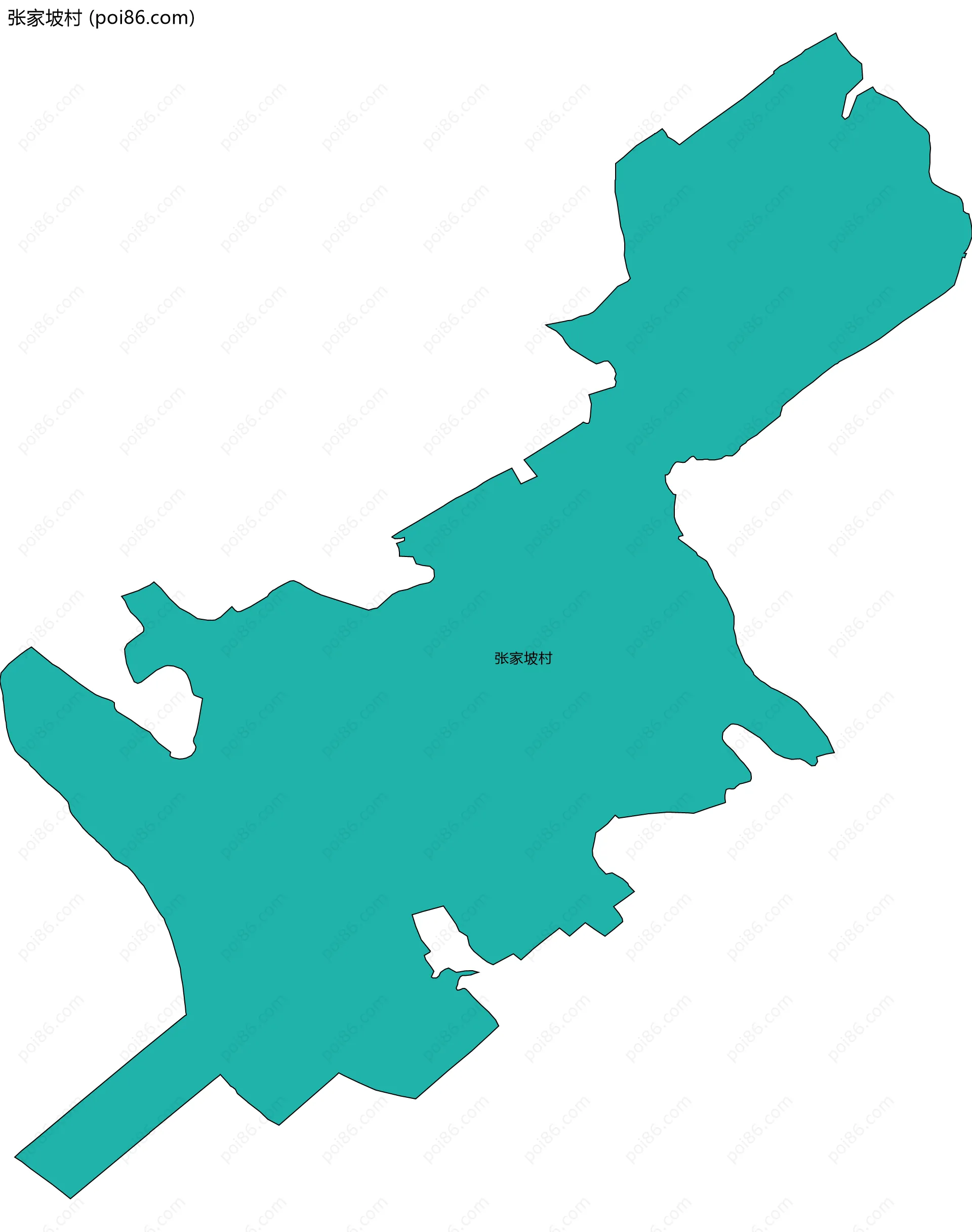 张家坡村边界地图