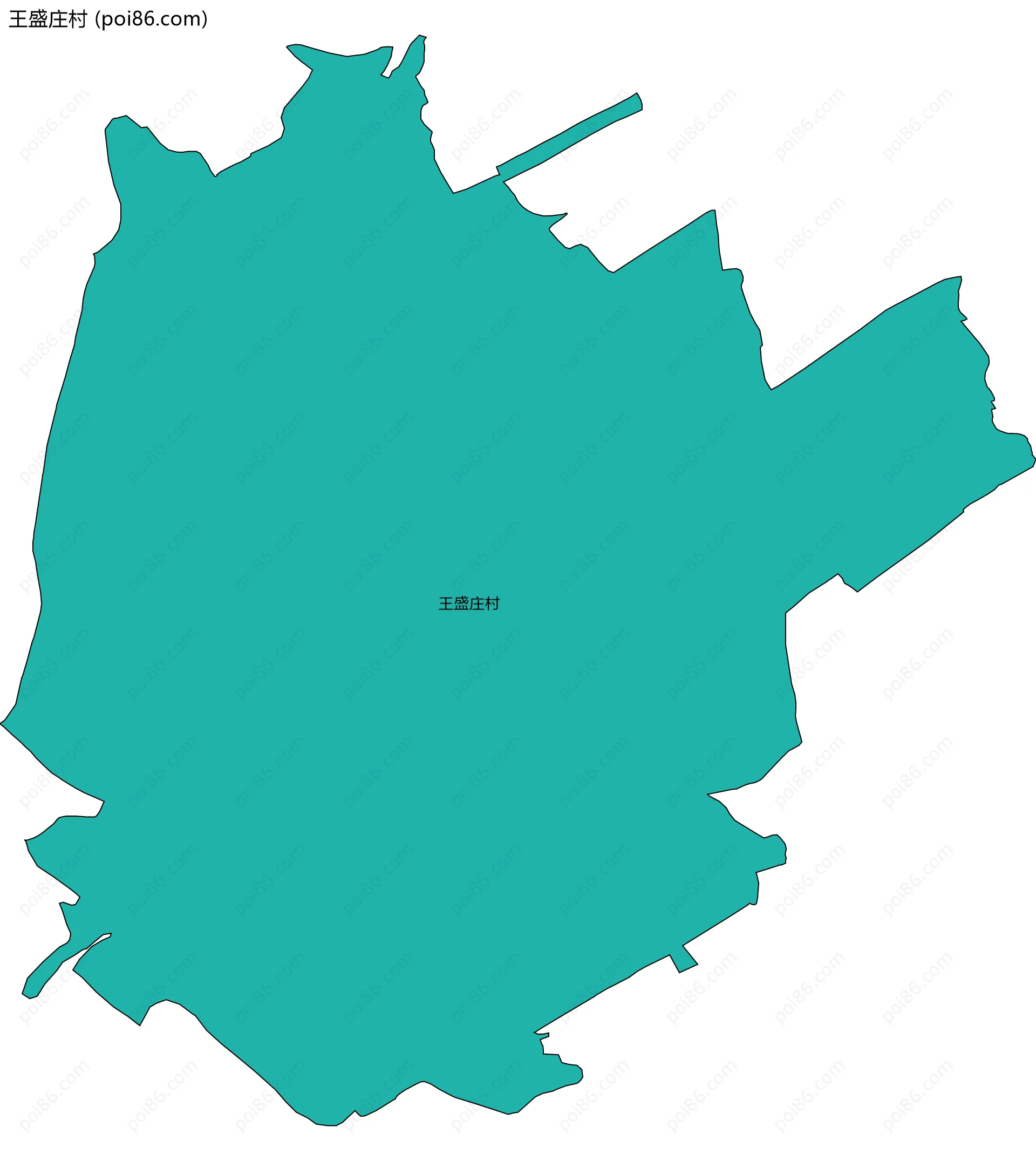 王盛庄村边界地图