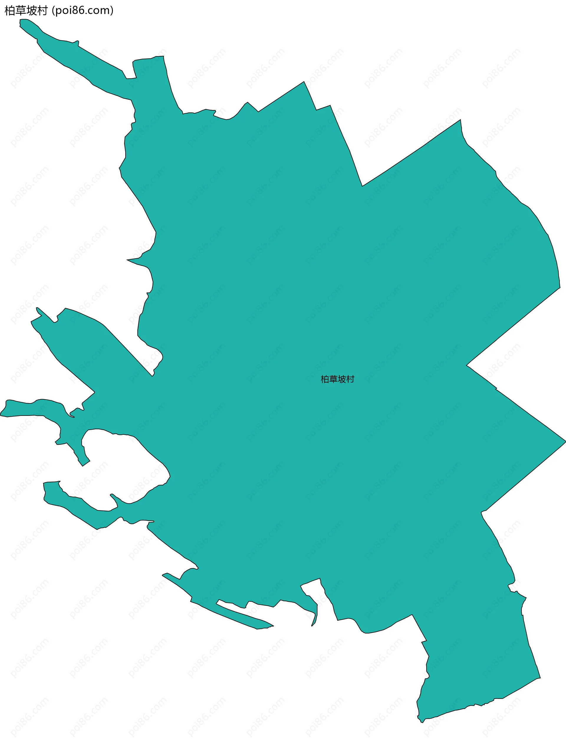 柏草坡村边界地图