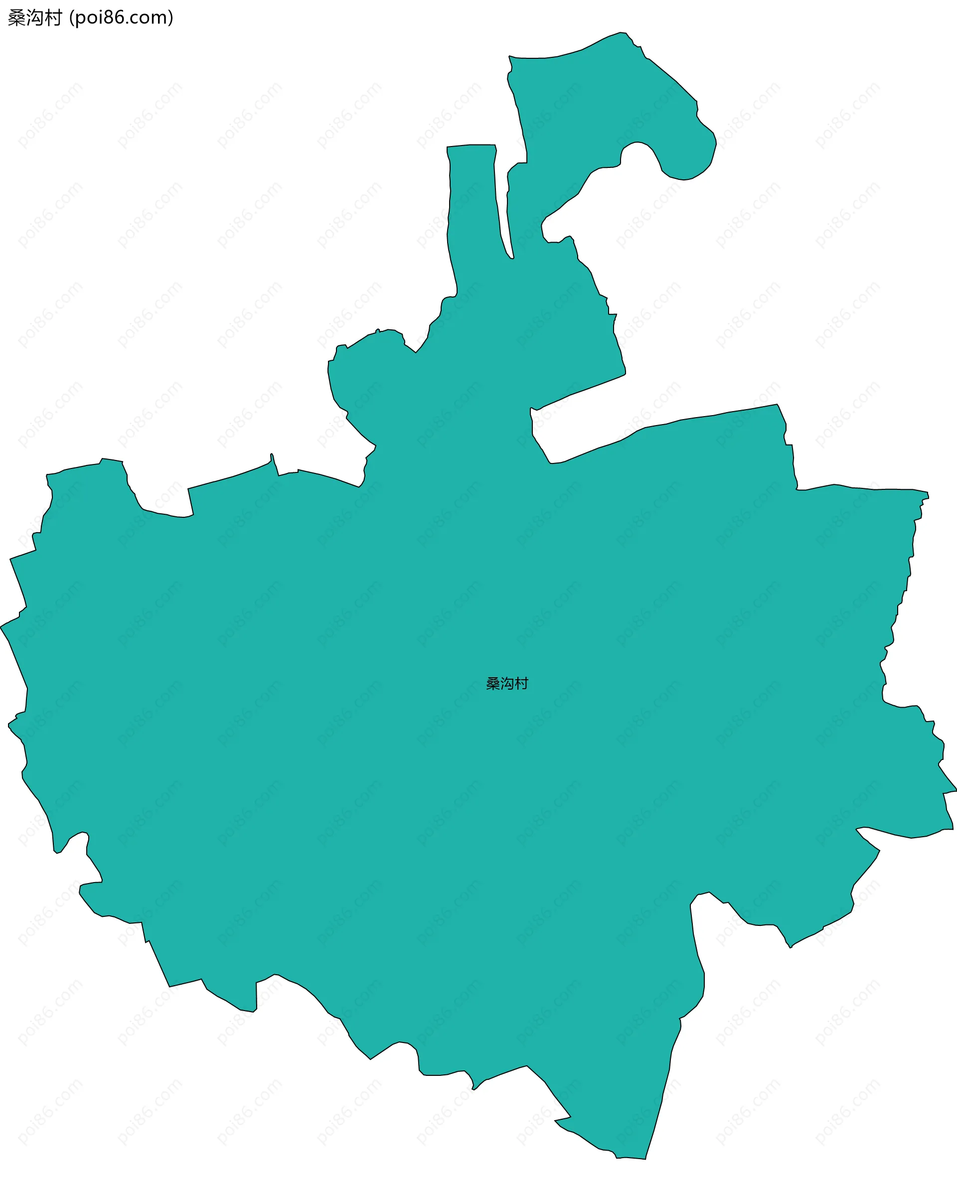 桑沟村边界地图