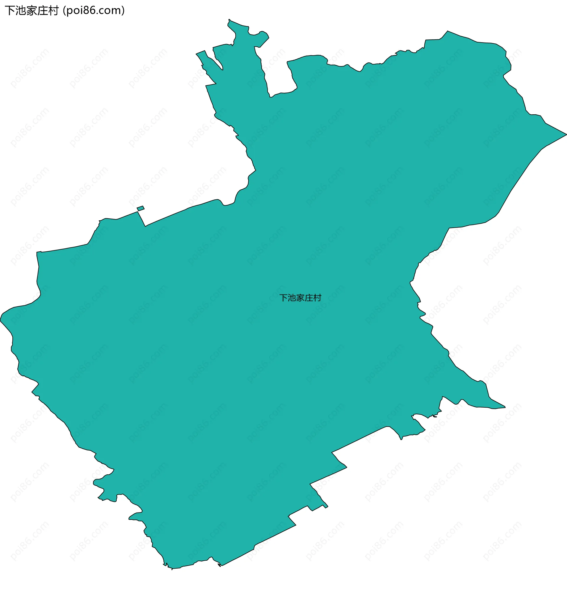 下池家庄村边界地图