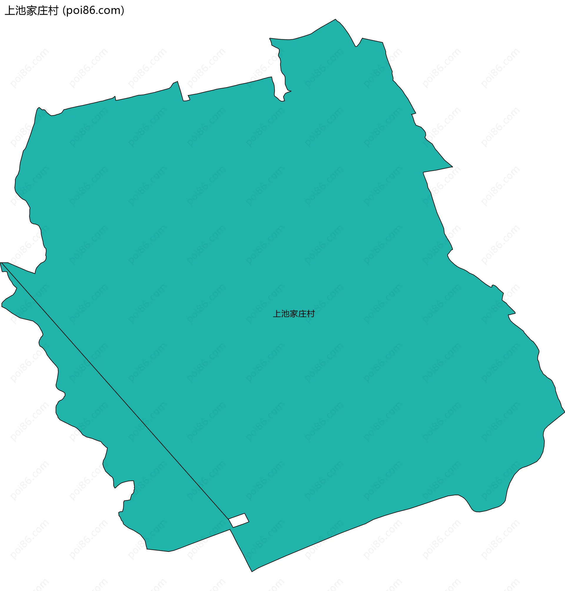上池家庄村边界地图