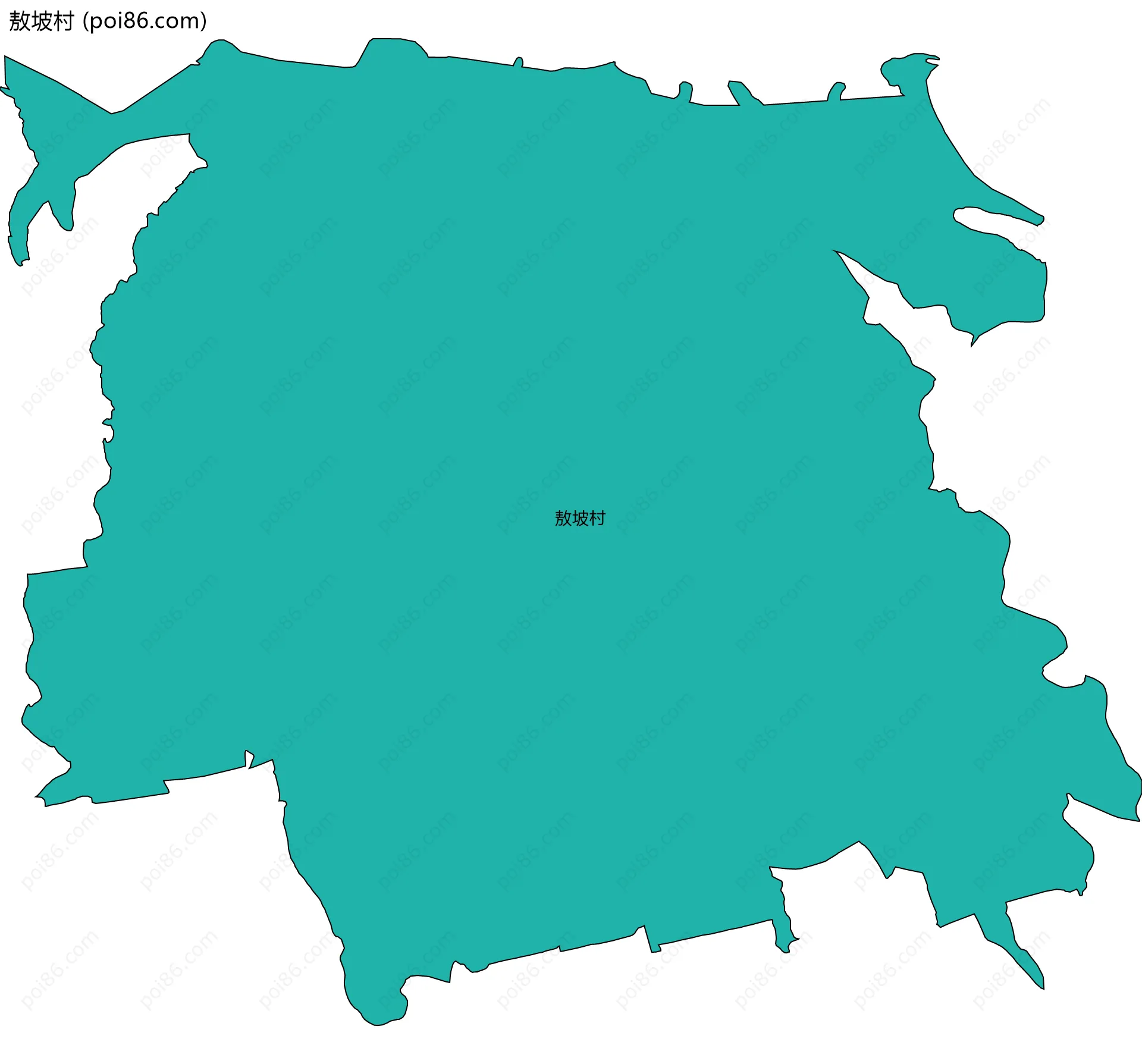 敖坡村边界地图