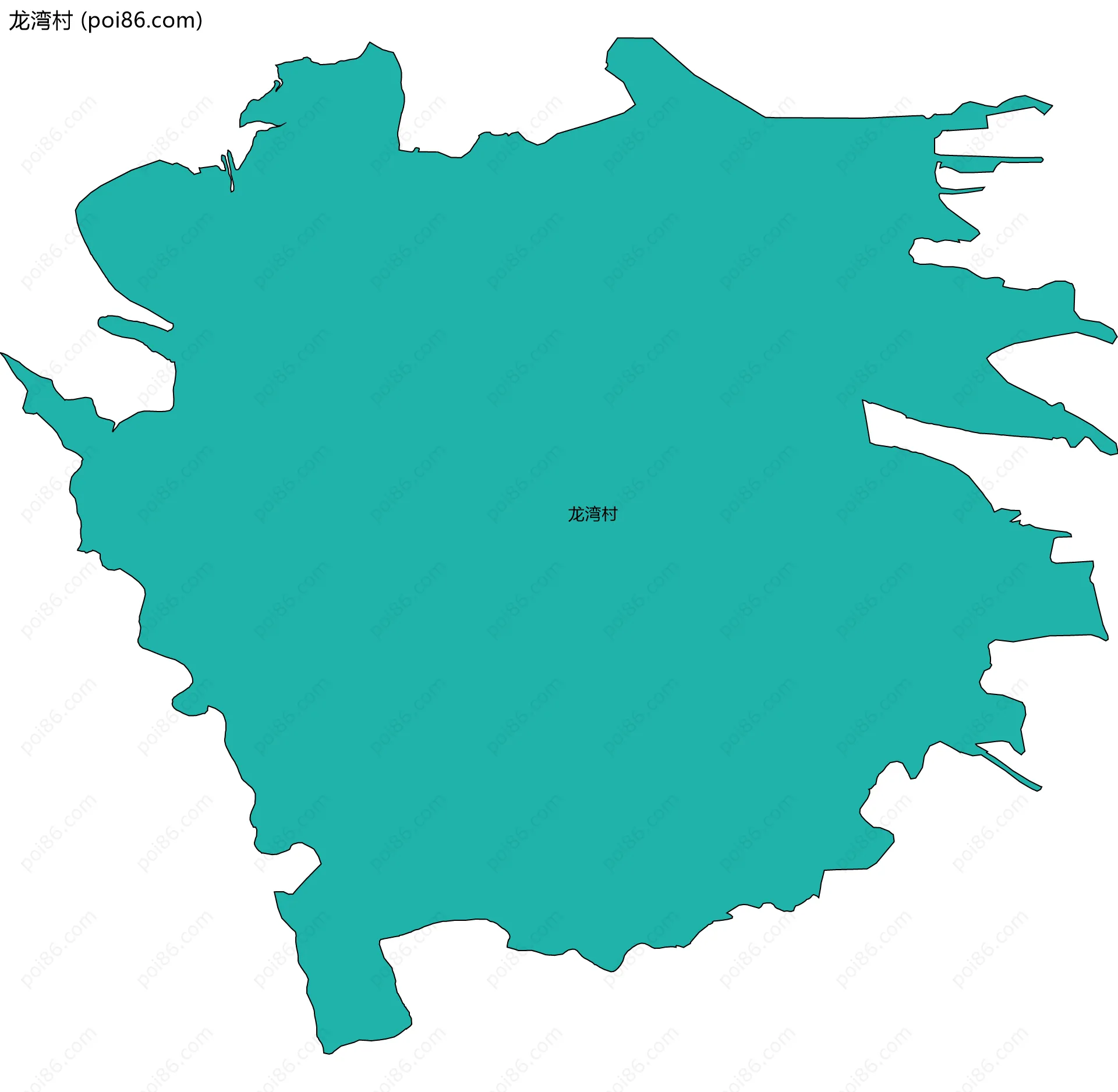 龙湾村边界地图