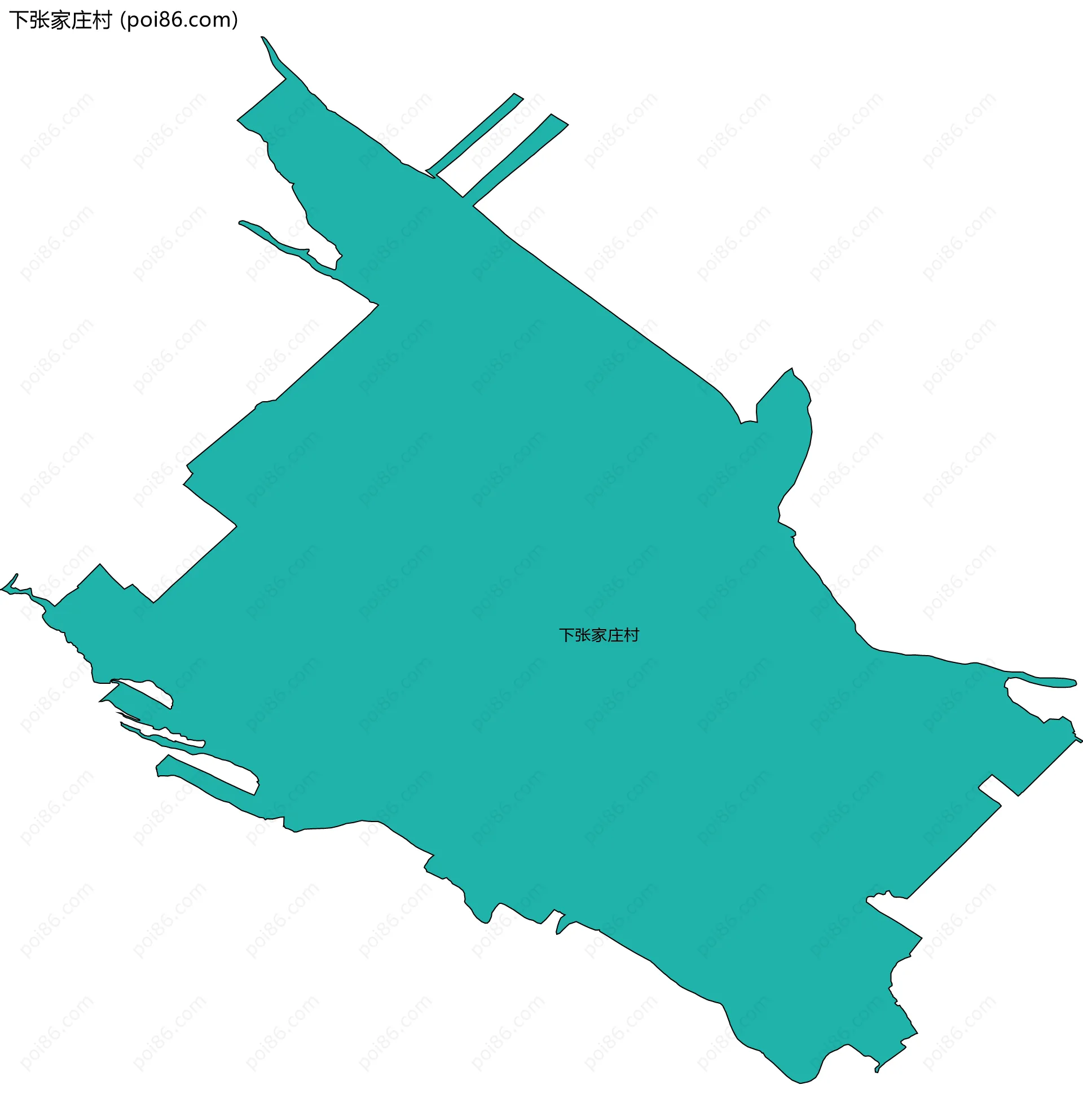 下张家庄村边界地图