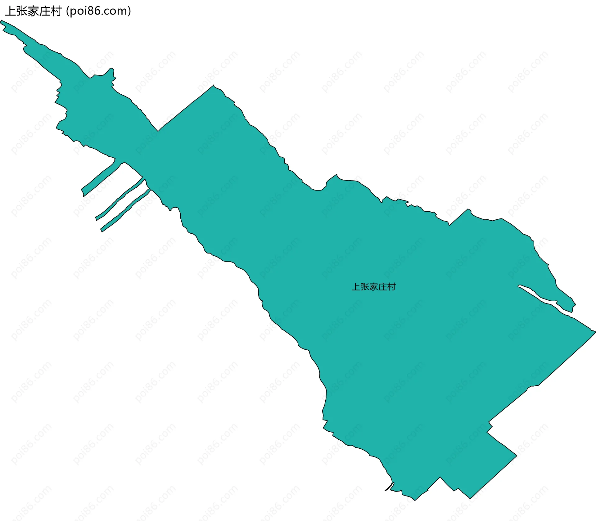 上张家庄村边界地图